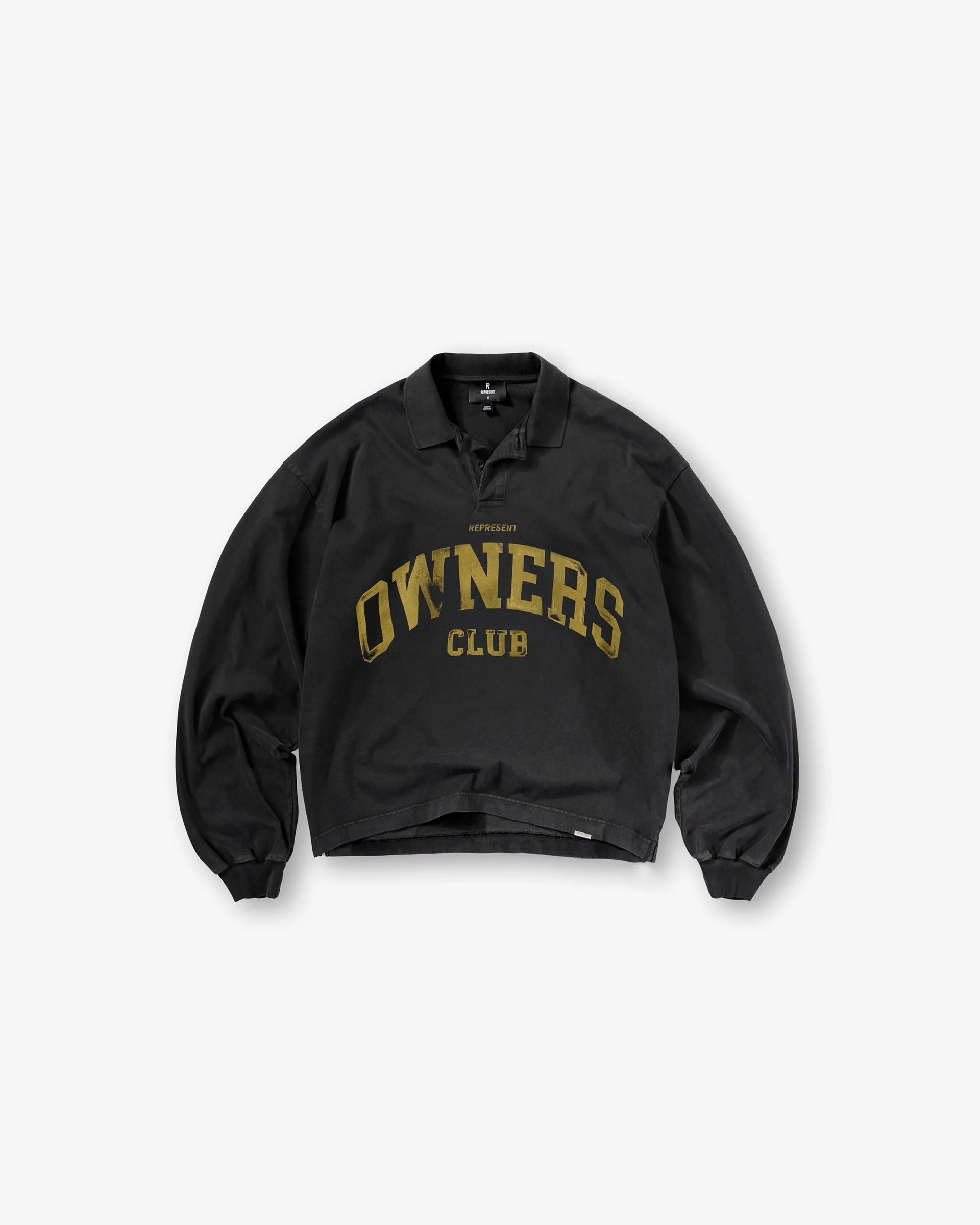 Represent Owners Club Rugby Polo - Faded Black