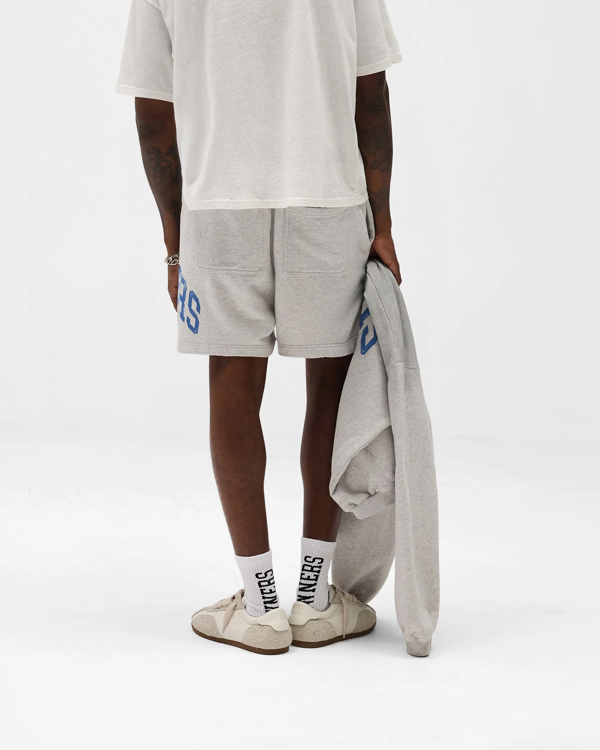 Represent Owners Club Shorts - Sprayed Ice Grey Marl - Image 4