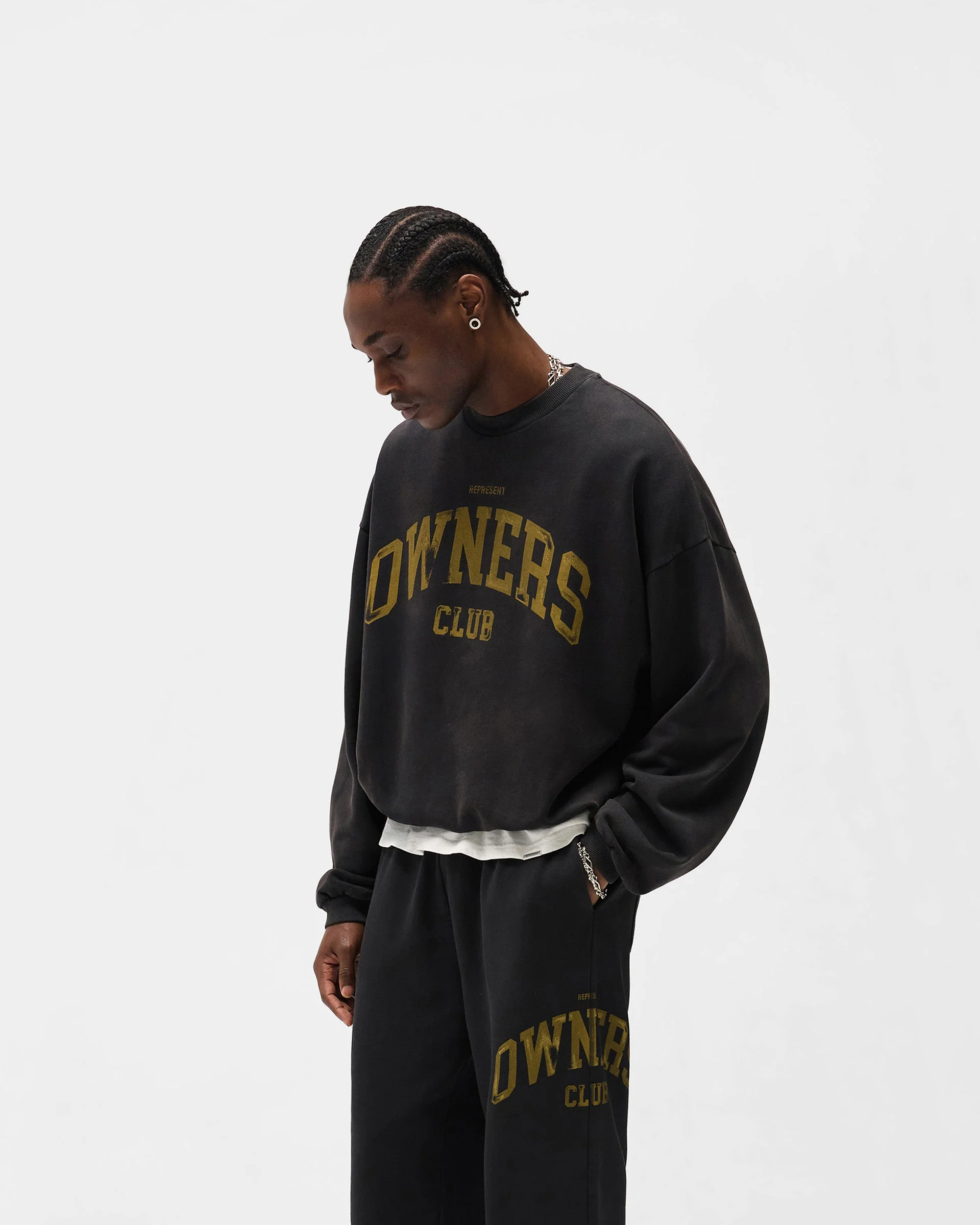Represent Owners Club Sweater - Faded Black - Image 5