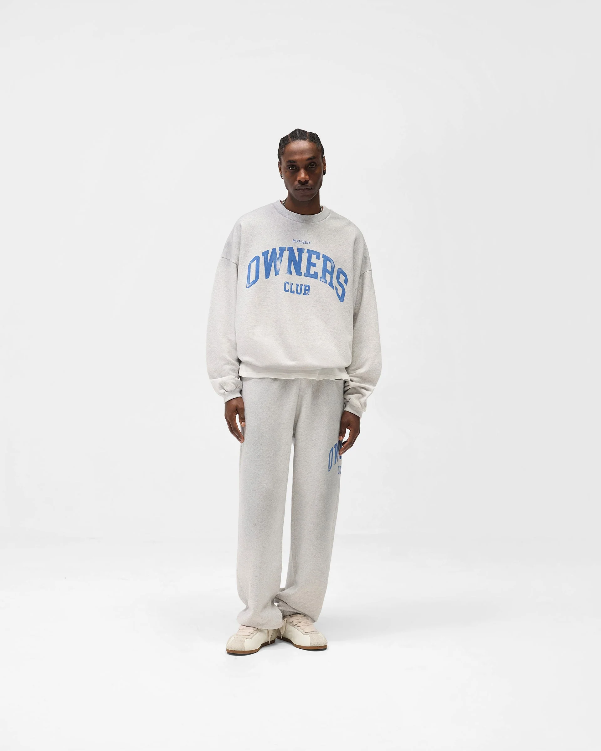 Represent Owners Club Sweater - Sprayed Ice Grey Marl - Image 6