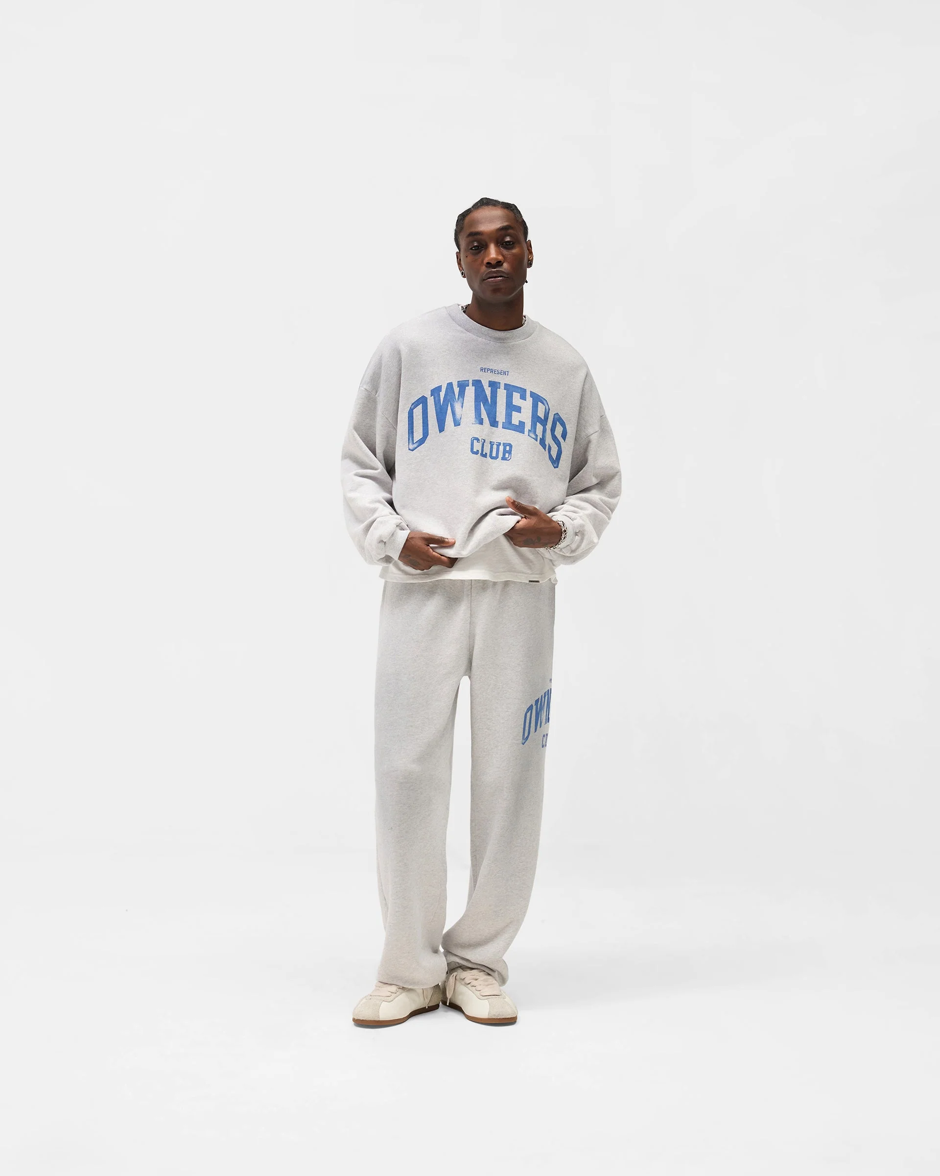 Represent Owners Club Sweater - Sprayed Ice Grey Marl - Image 7