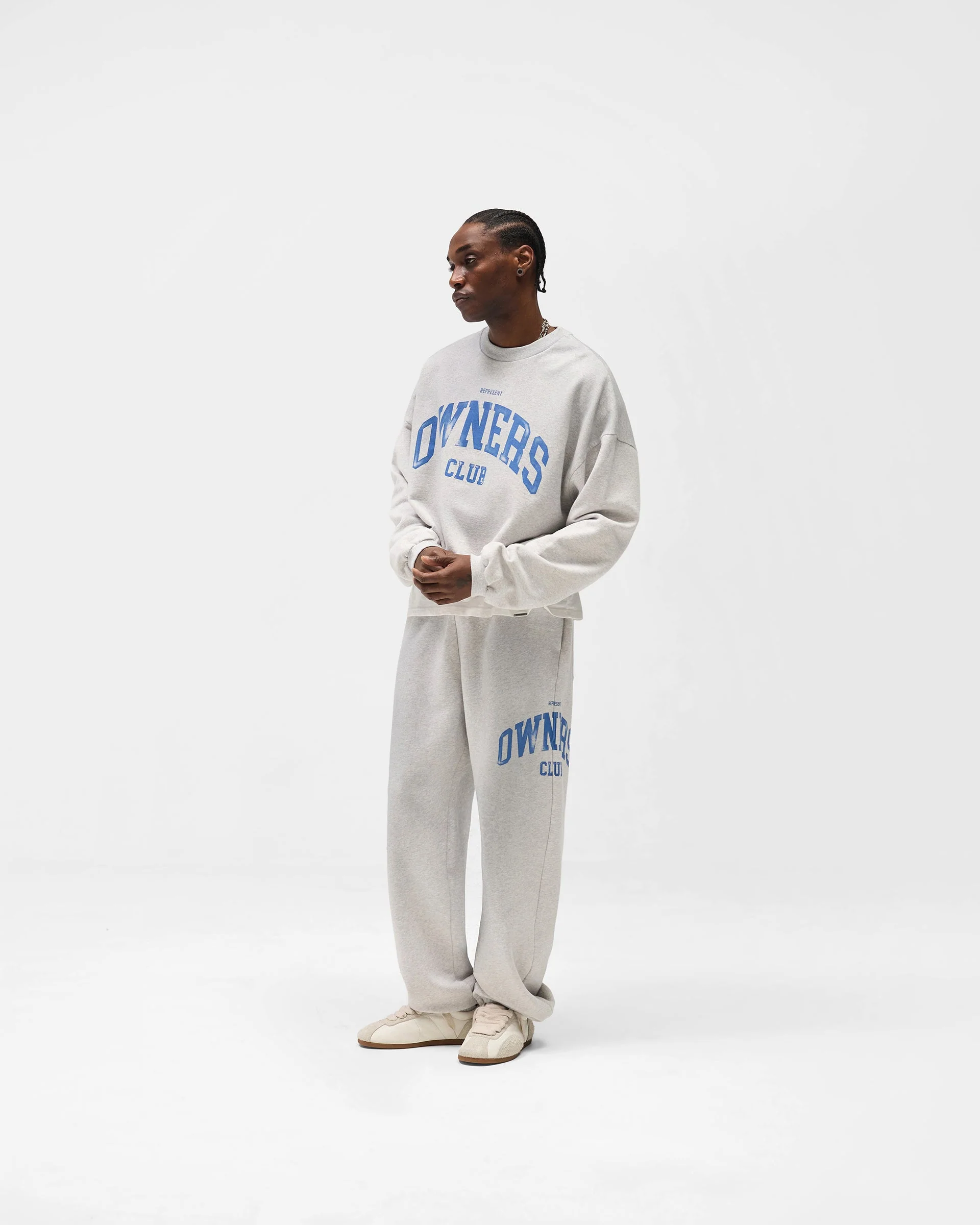 Represent Owners Club Sweater - Sprayed Ice Grey Marl - Image 8