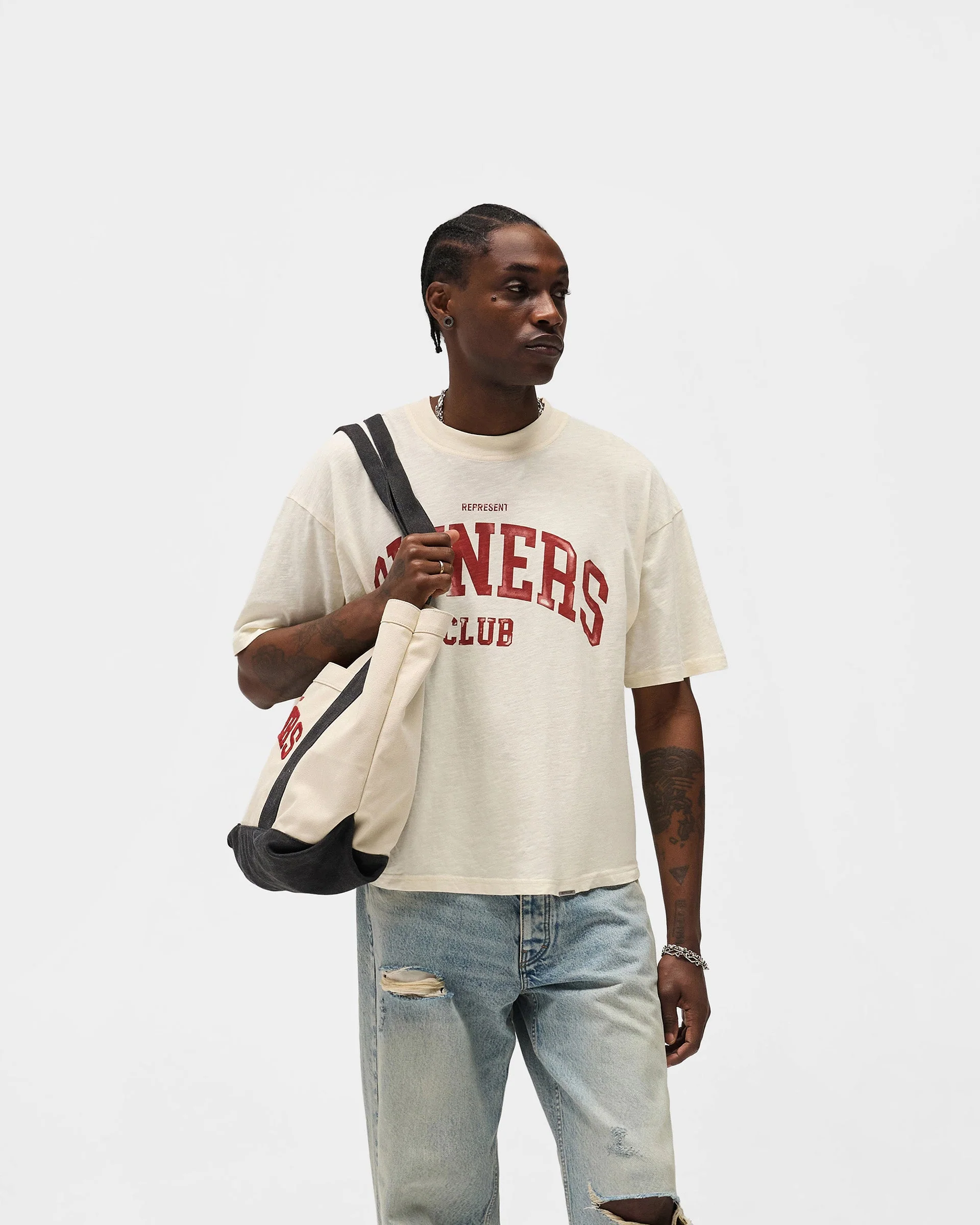 Represent Owners Club T-Shirt - Buttercream - Image 2