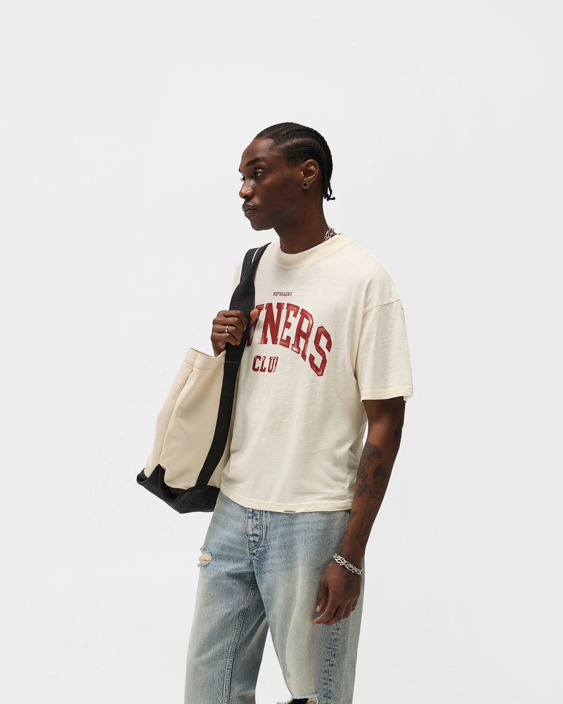 Represent Owners Club T-Shirt - Buttercream - Image 4