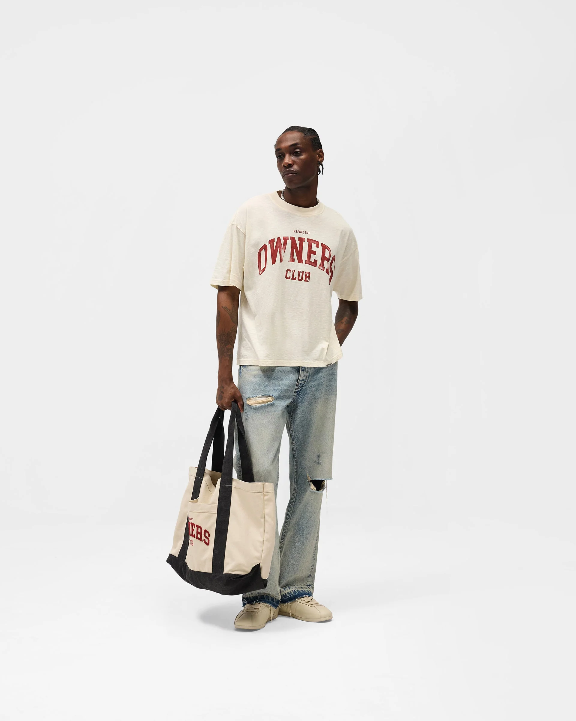 Represent Owners Club T-Shirt - Buttercream - Image 6