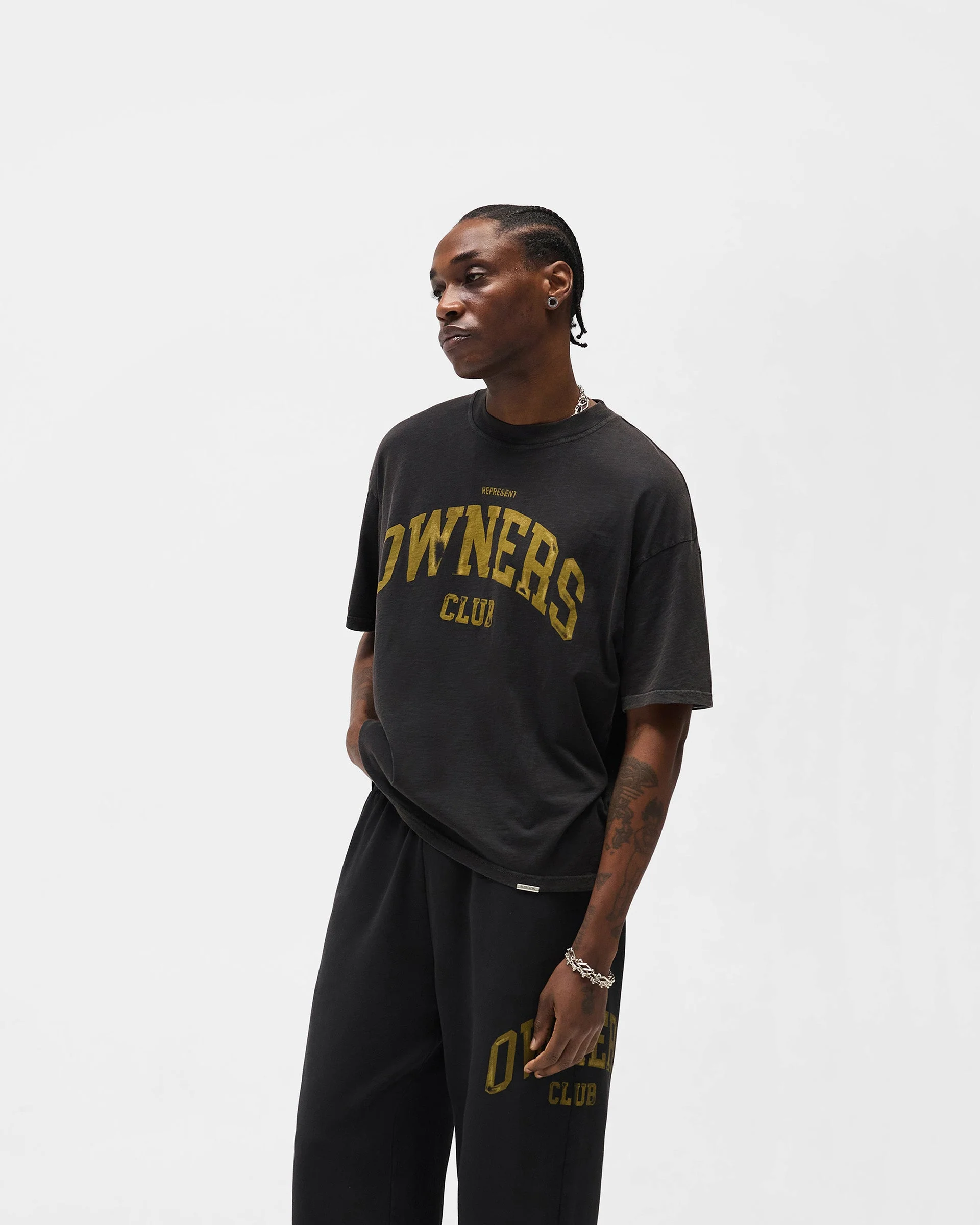 Represent Owners Club T-Shirt - Faded Black - Image 2