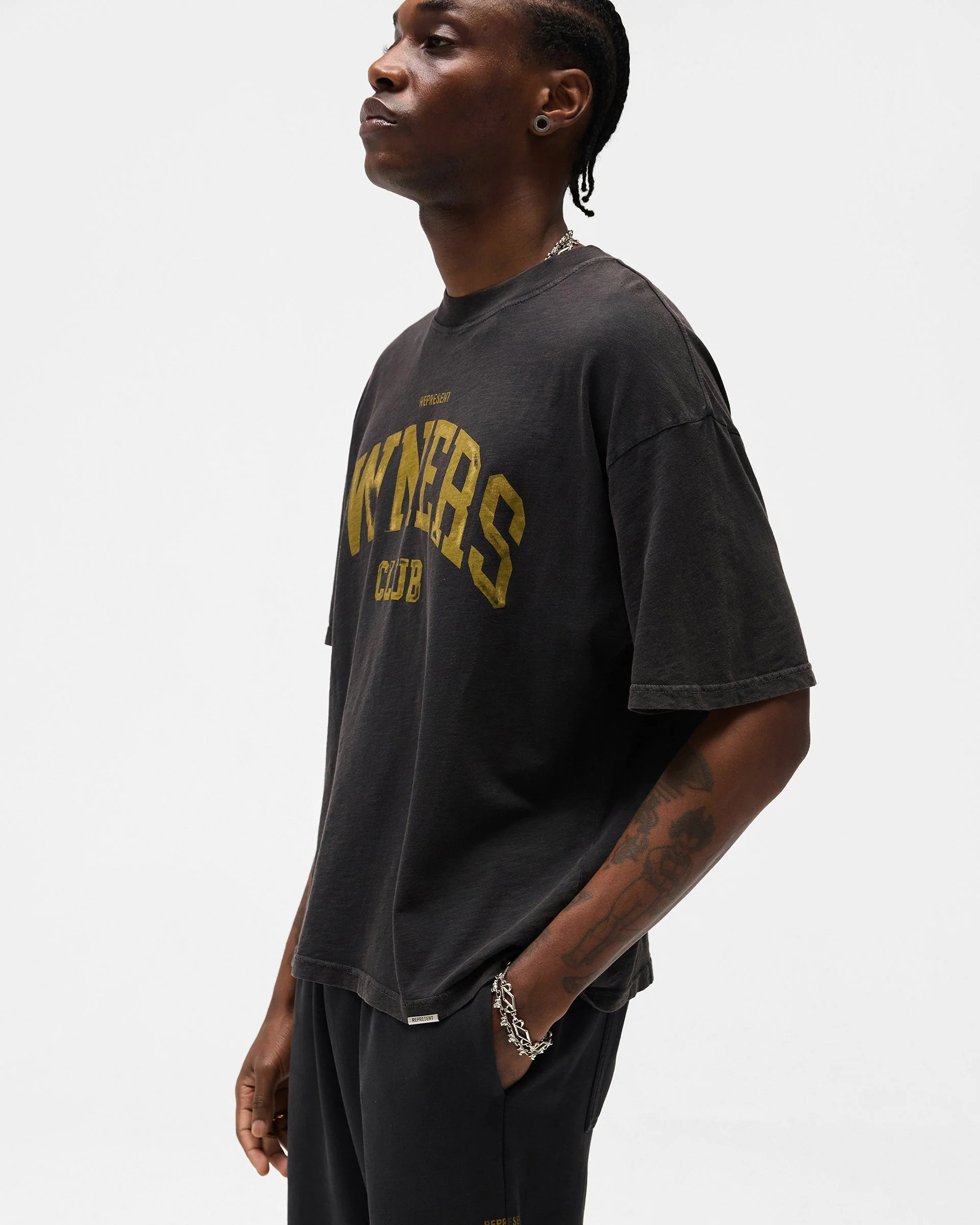Represent Owners Club T-Shirt - Faded Black - Image 6