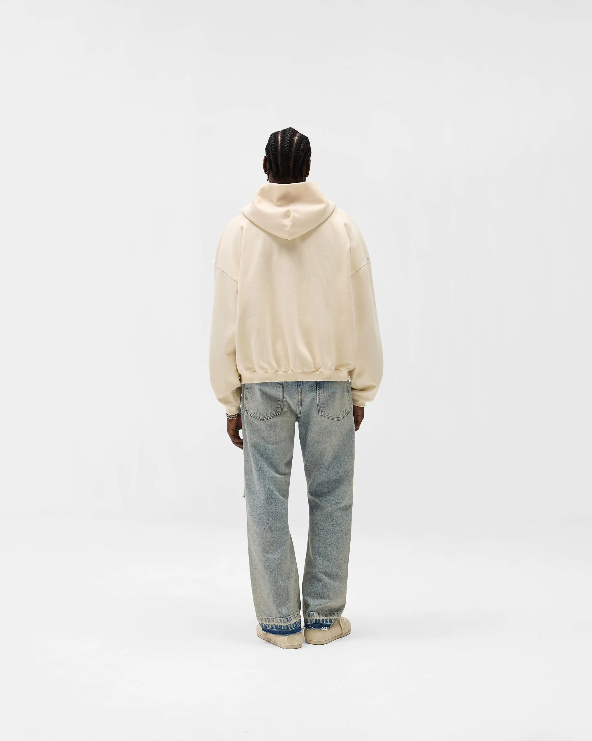 Represent Owners Club Zip Through Hoodie - Buttercream - Image 8