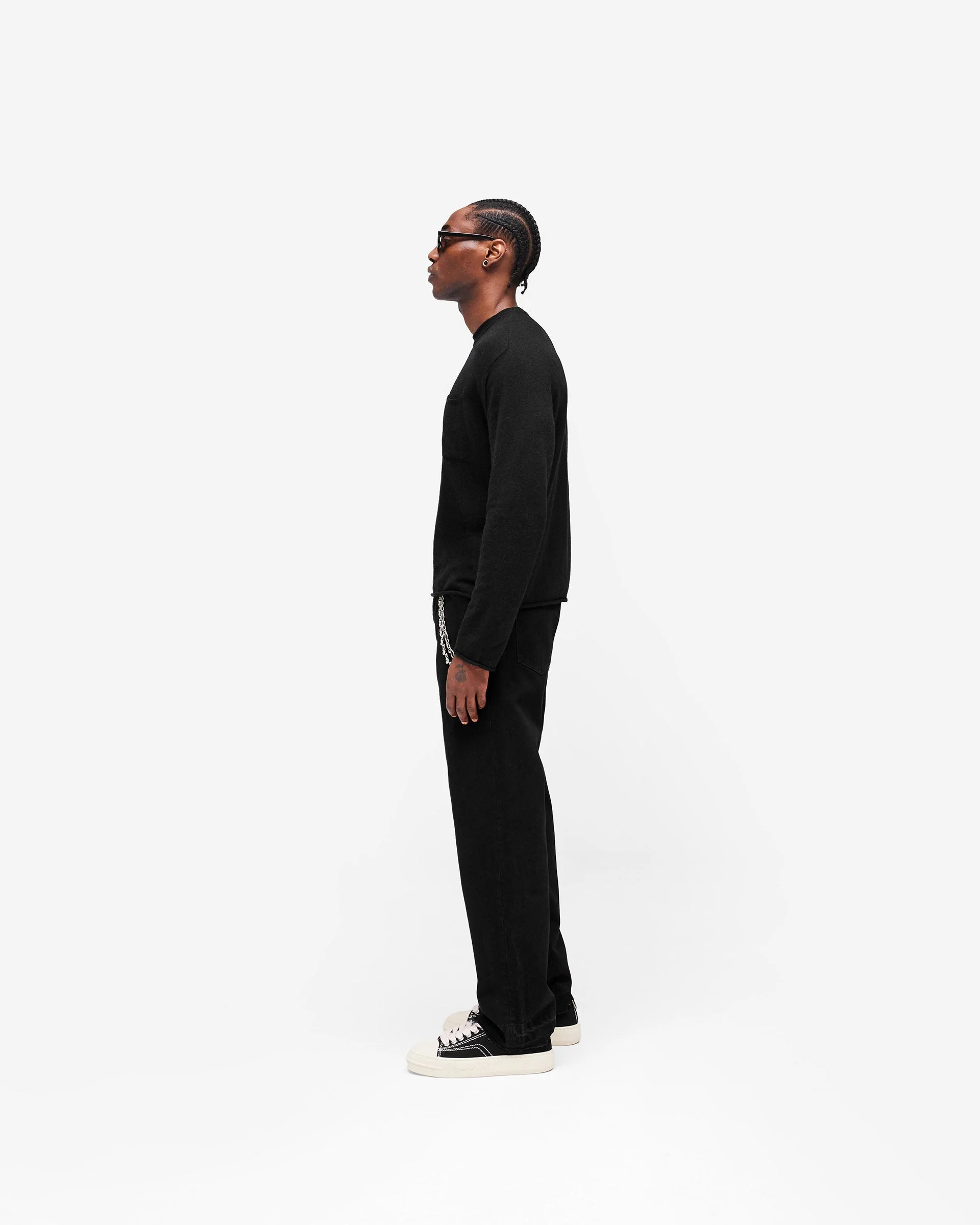 GH Knitted Long Sleeve Top - Jet Black - Image 10