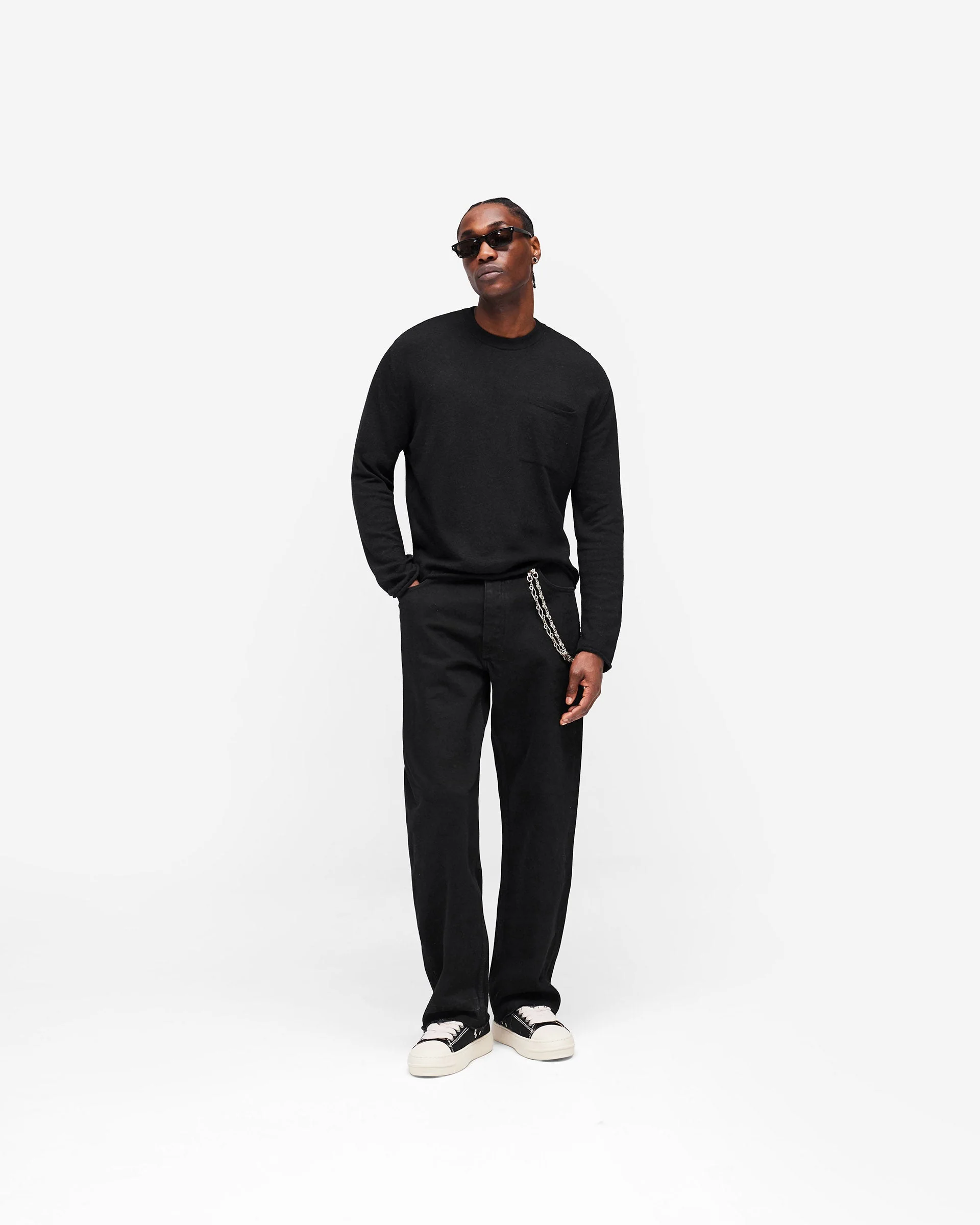 GH Knitted Long Sleeve Top - Jet Black - Image 11