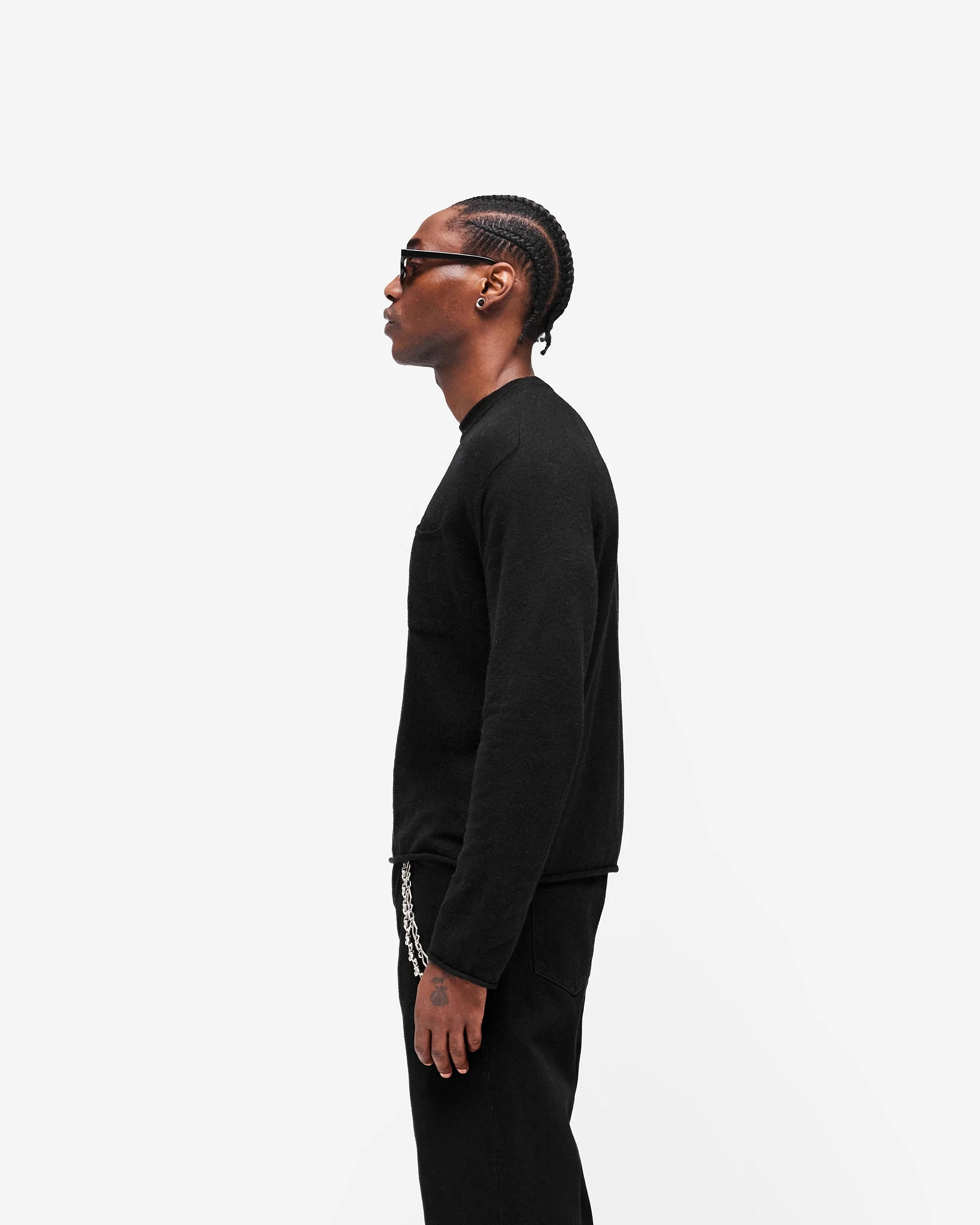 GH Knitted Long Sleeve Top - Jet Black - Image 5