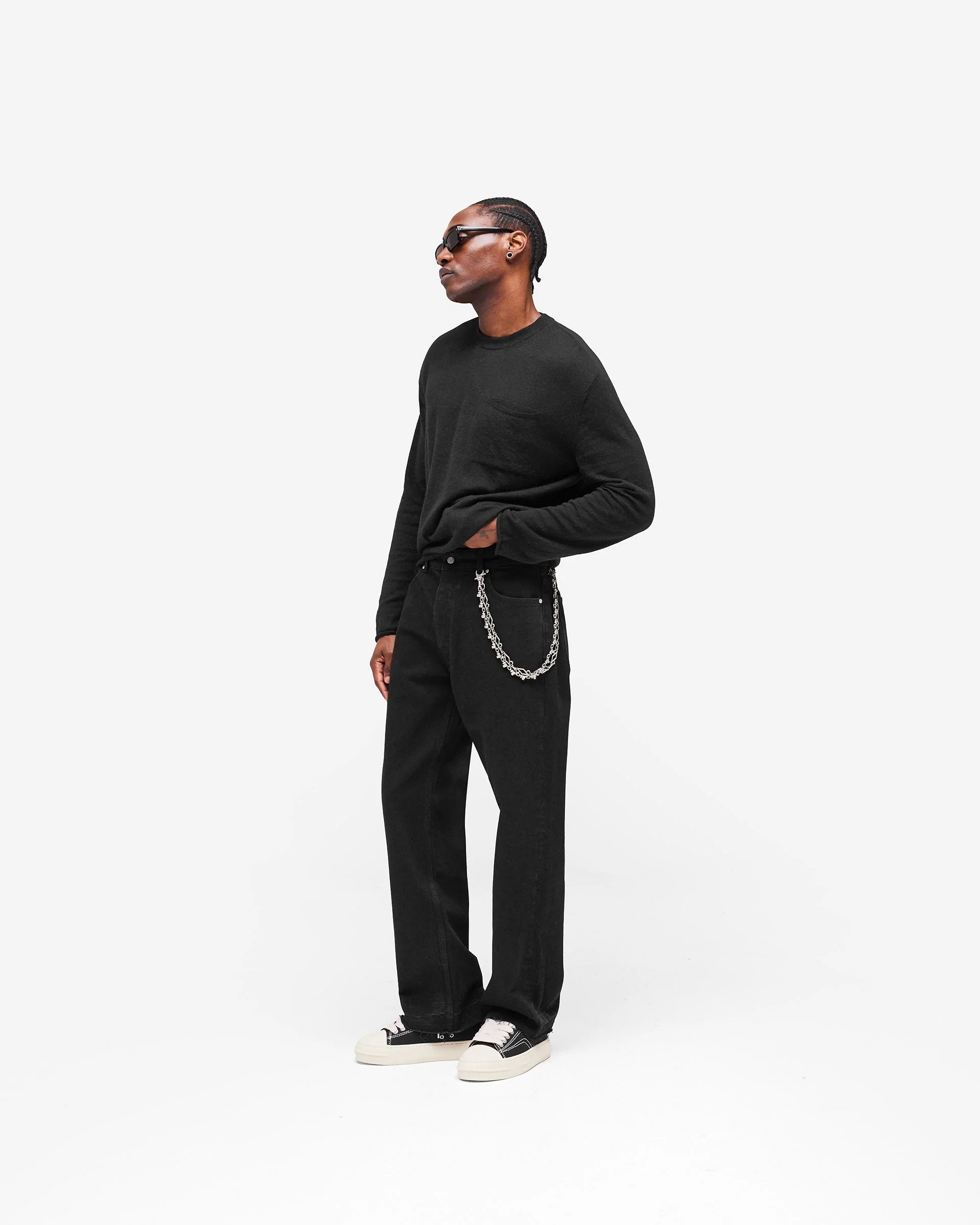 GH Knitted Long Sleeve Top - Jet Black - Image 8