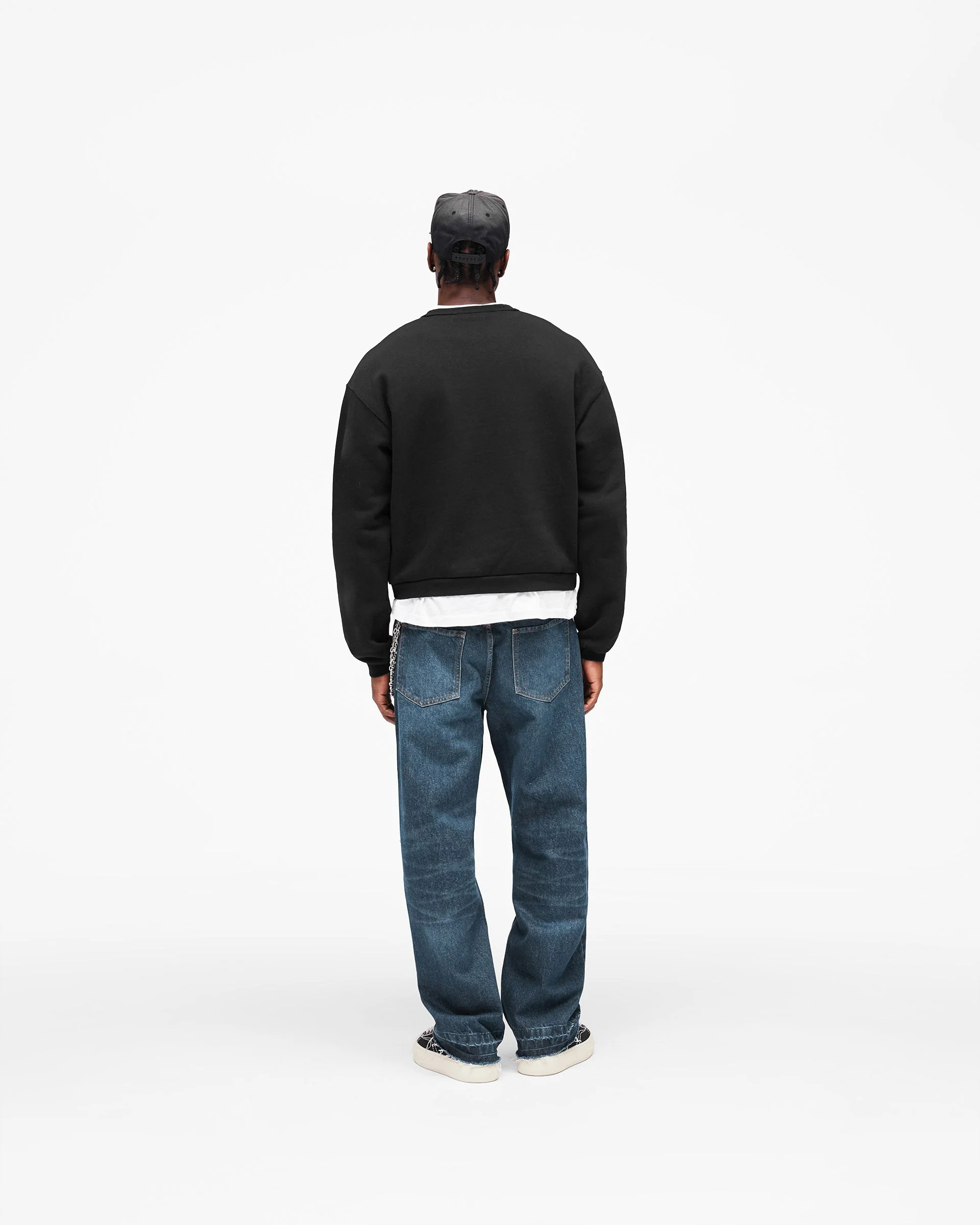 GH Shrunken Sweatshirt - Jet Black - Image 10