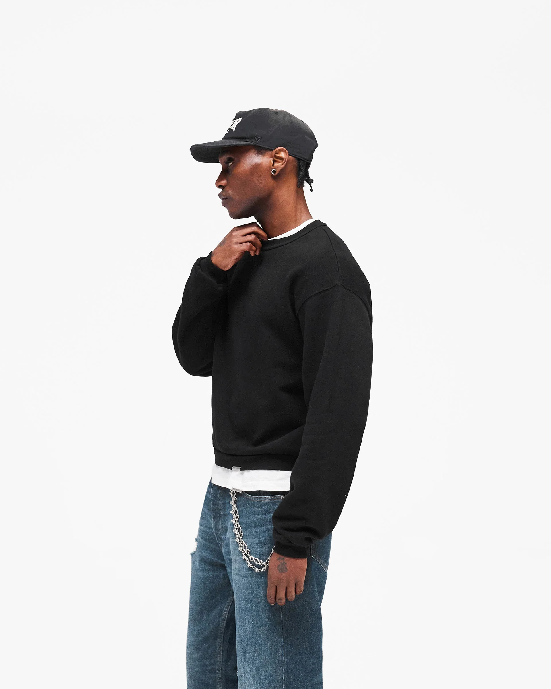 GH Shrunken Sweatshirt - Jet Black - Image 2