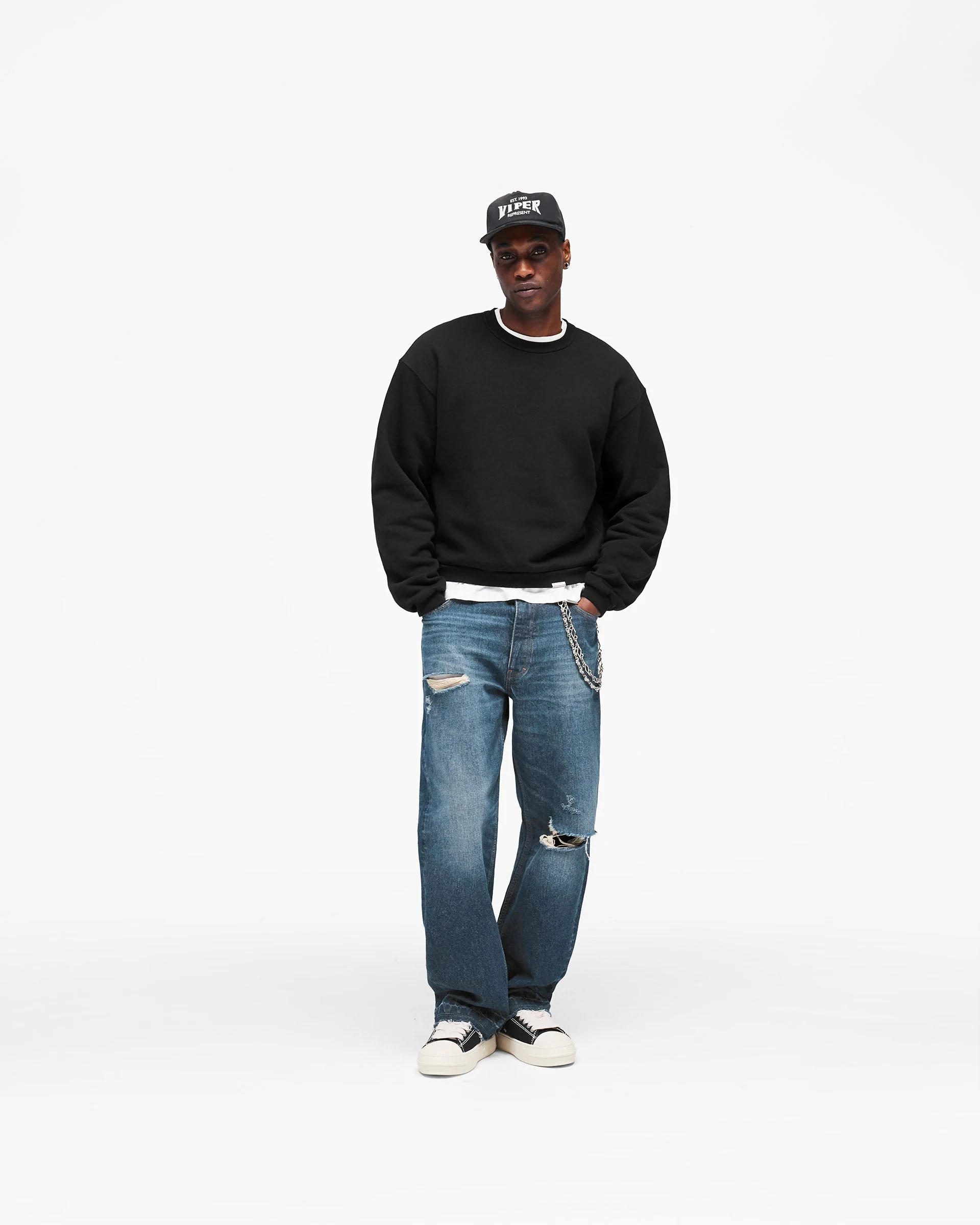 GH Shrunken Sweatshirt - Jet Black - Image 6