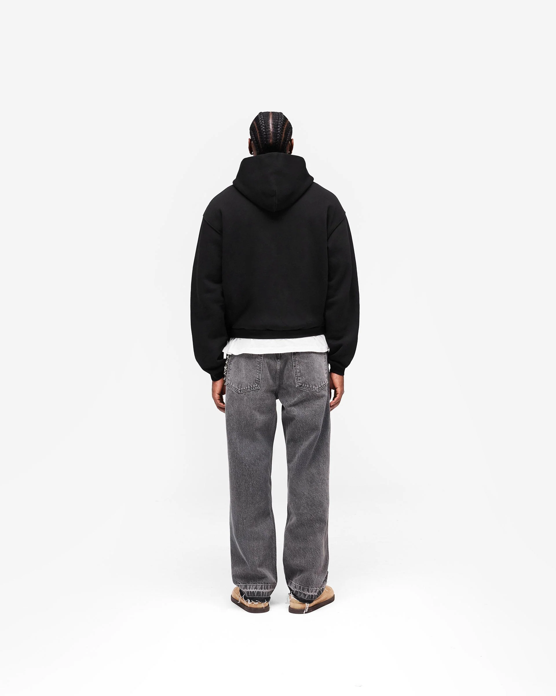 GH Shrunken Zip Hoodie - Jet Black - Image 11