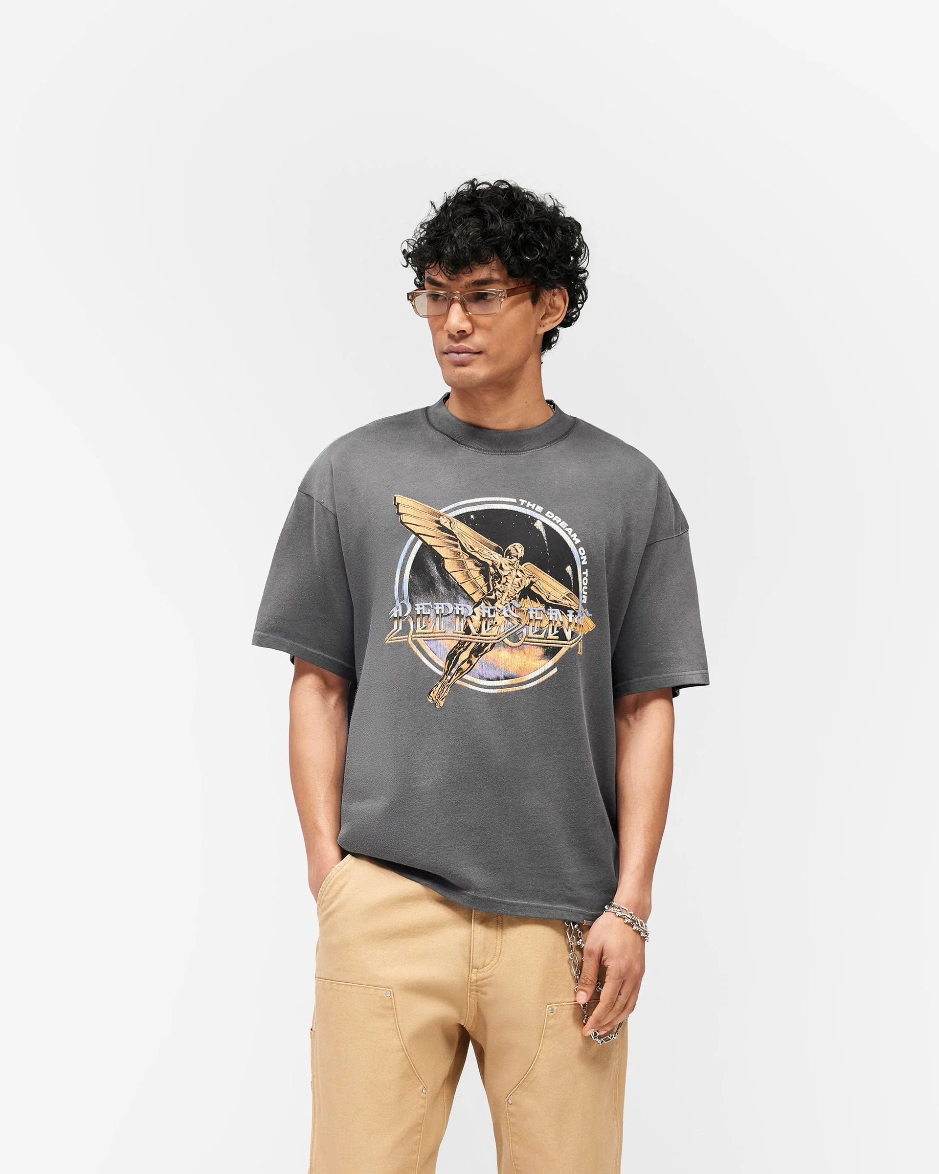 Golden Tour T-Shirt - Sun Fade Grey - Image 3