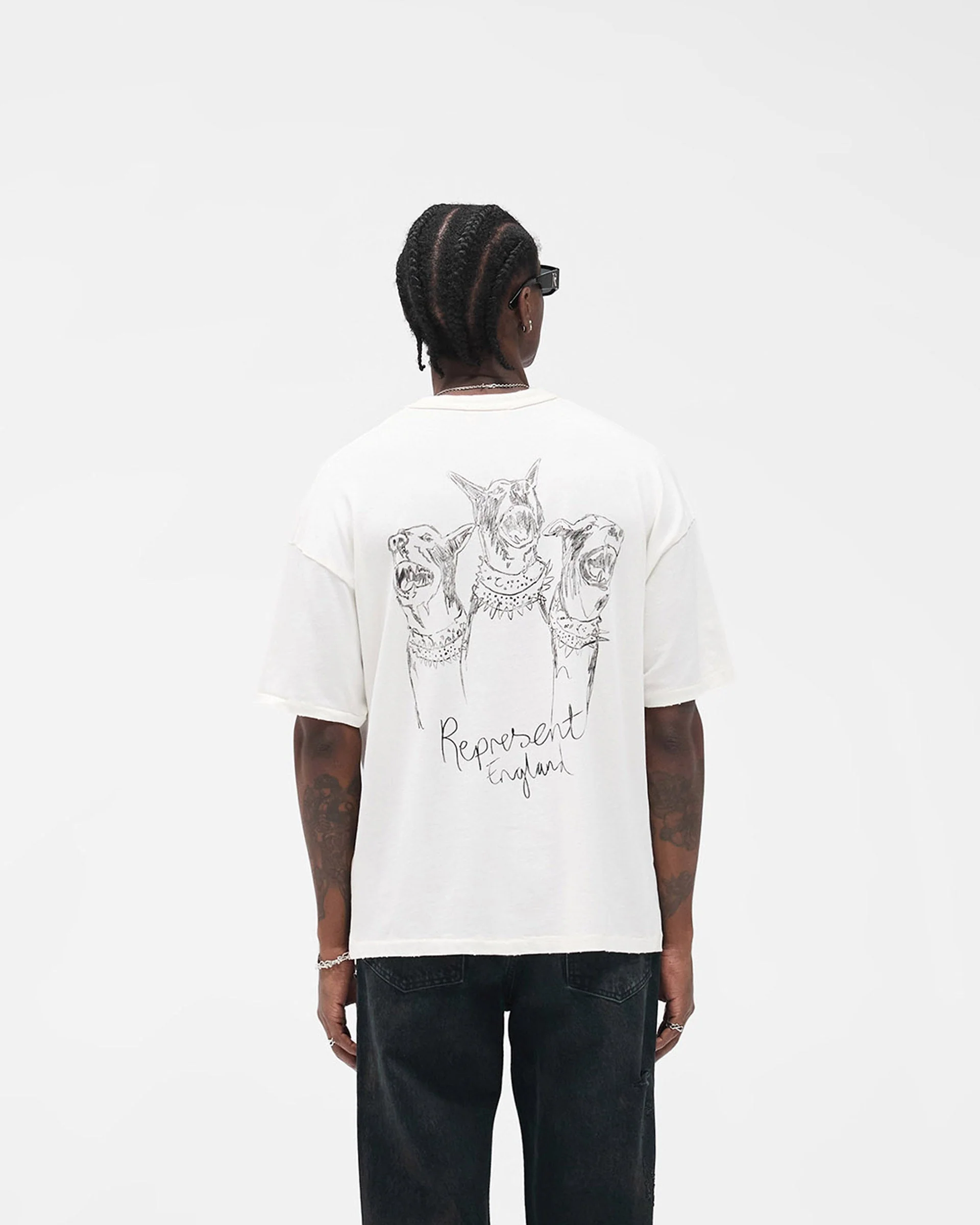 Hand Drawn Thoroughbred T-Shirt - Flat White - Image 5