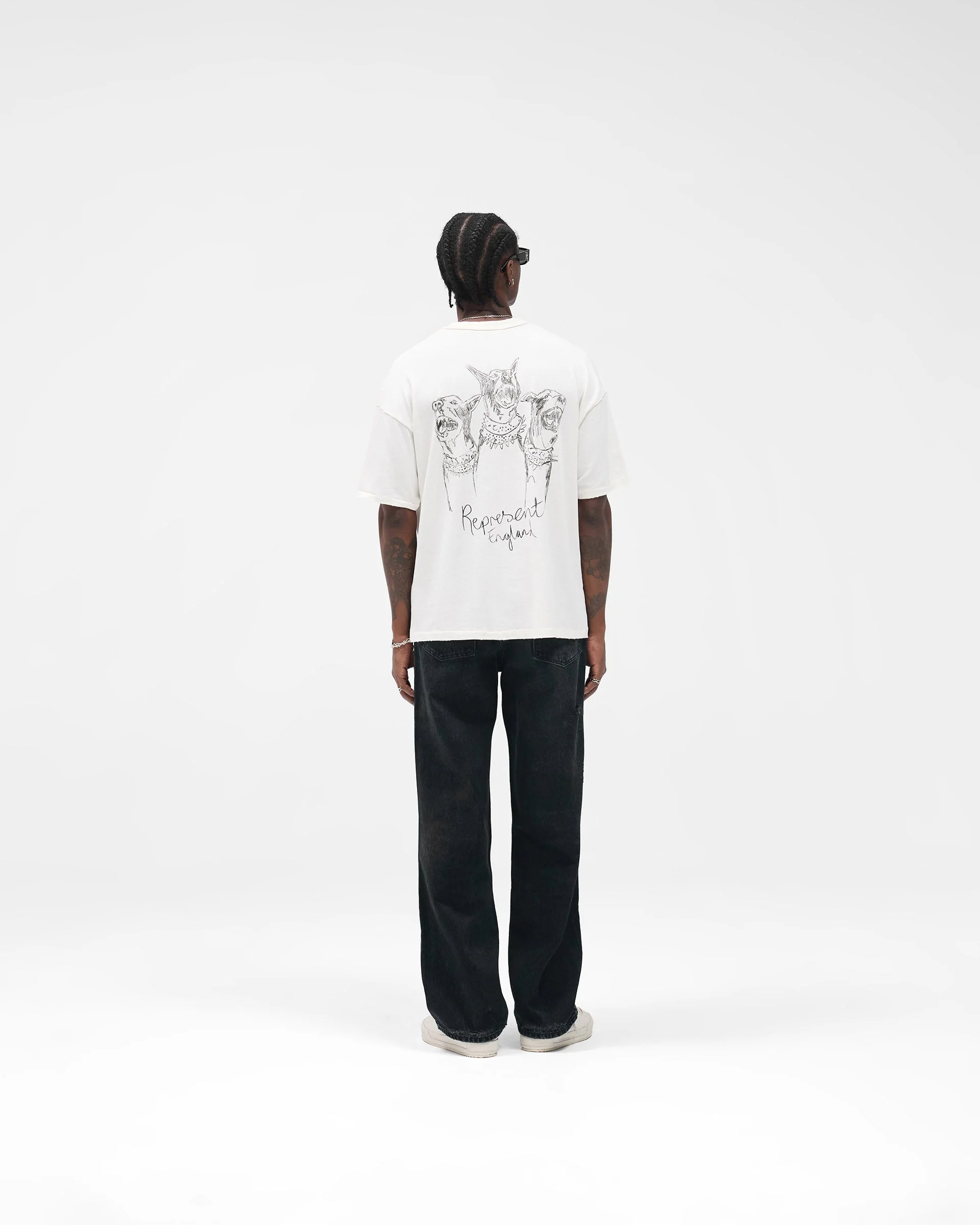 Hand Drawn Thoroughbred T-Shirt - Flat White - Image 7