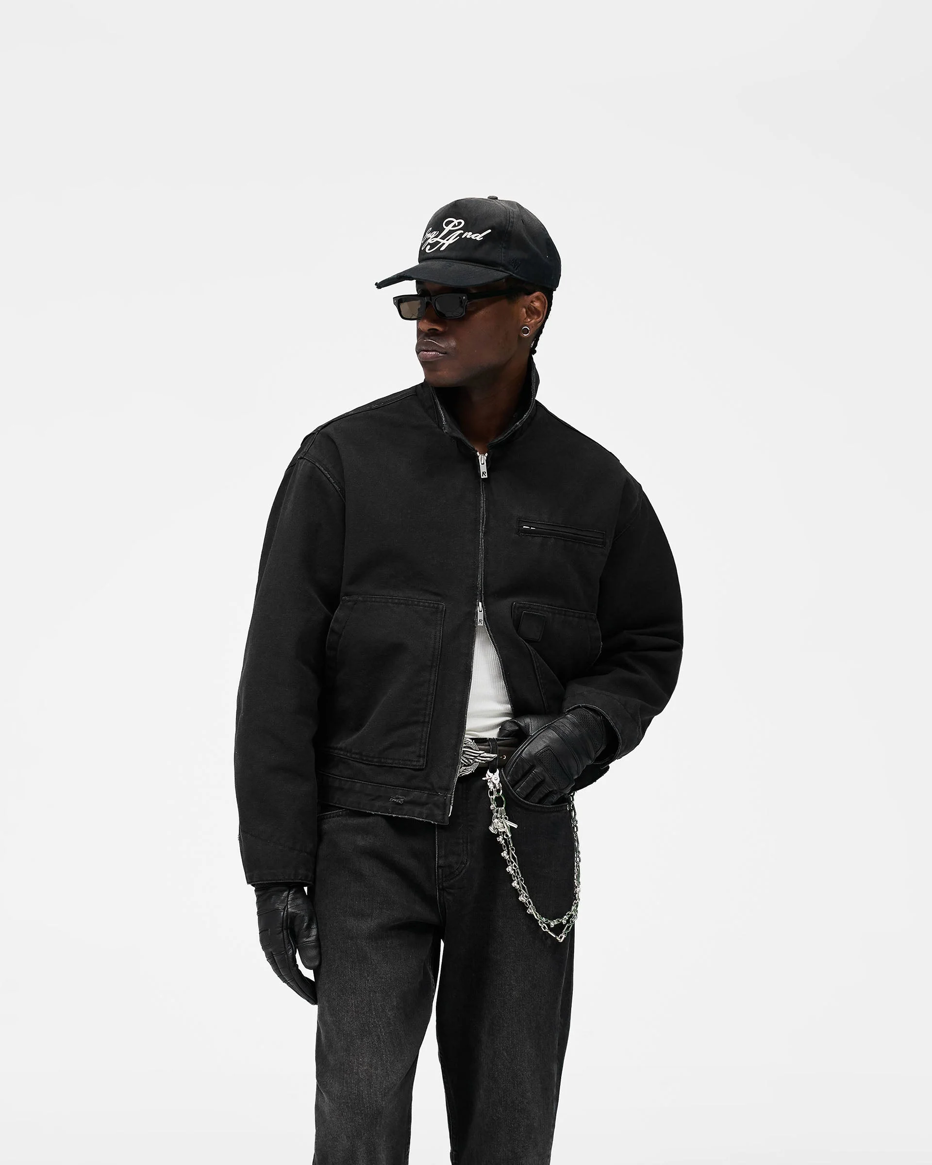 Heaton Workwear Jacket - Washed Black - Image 4