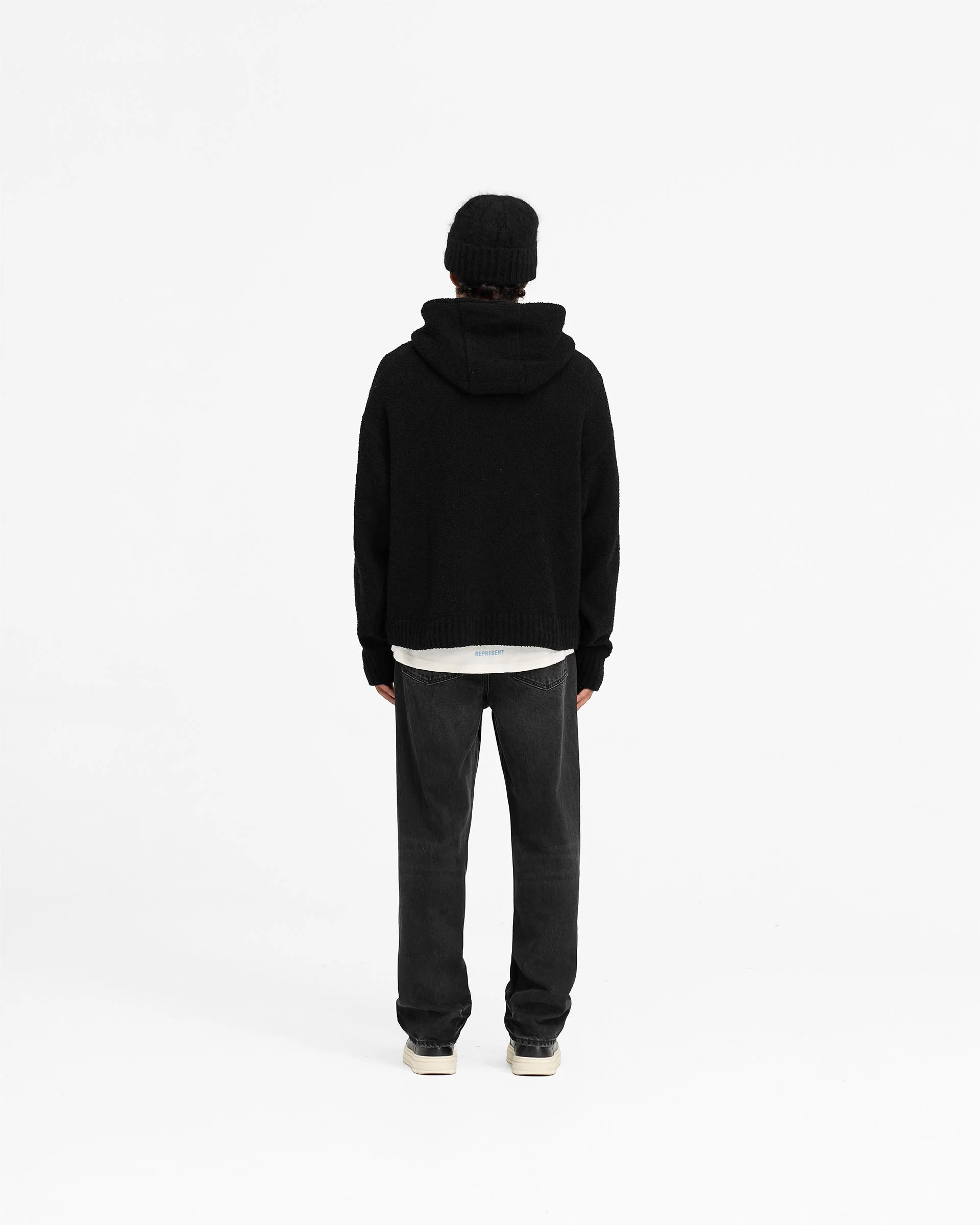 Heavy Boucle Hoodie - Jet Black - Image 7