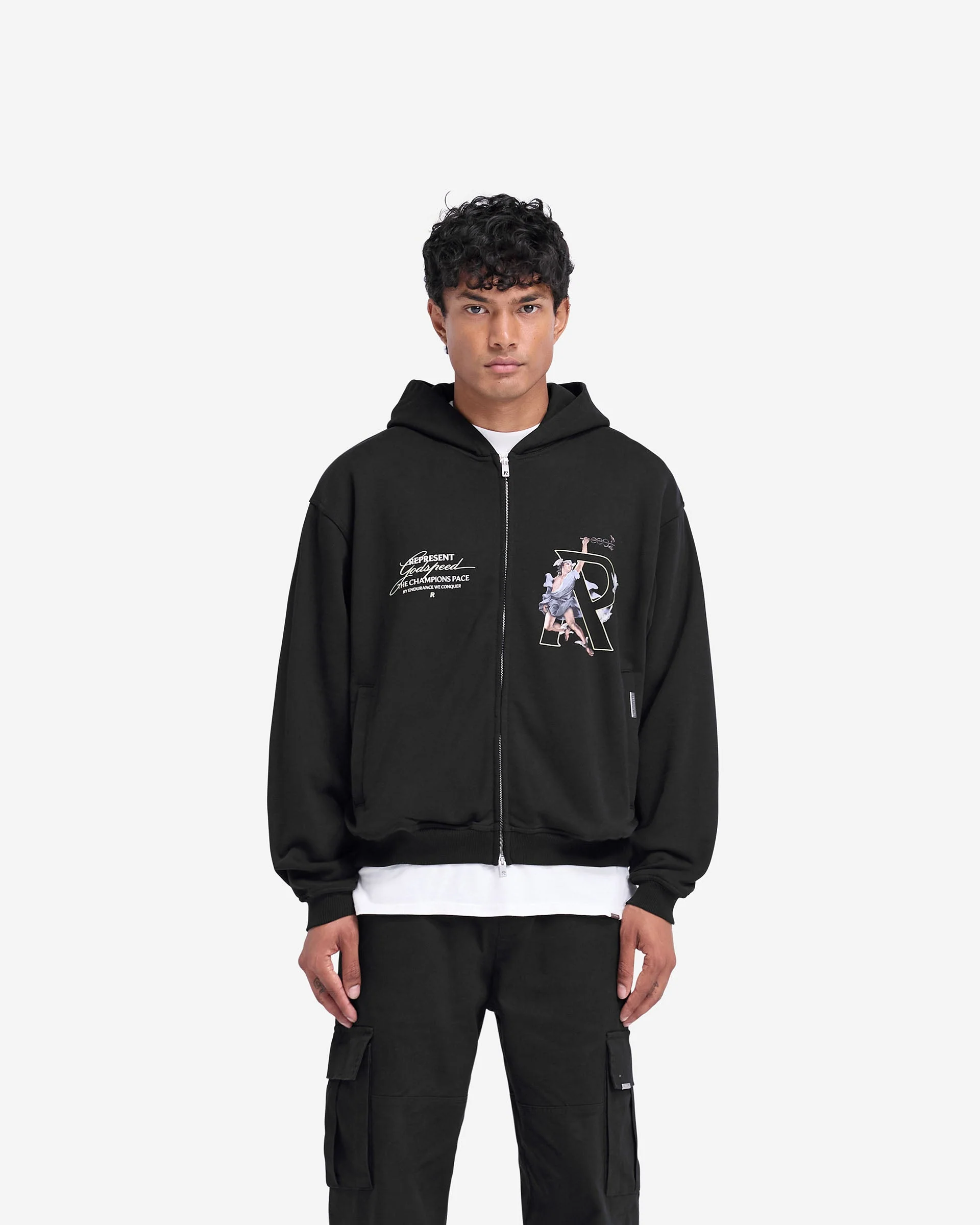 Hermes Zip Hoodie - Jet Black - Image 3