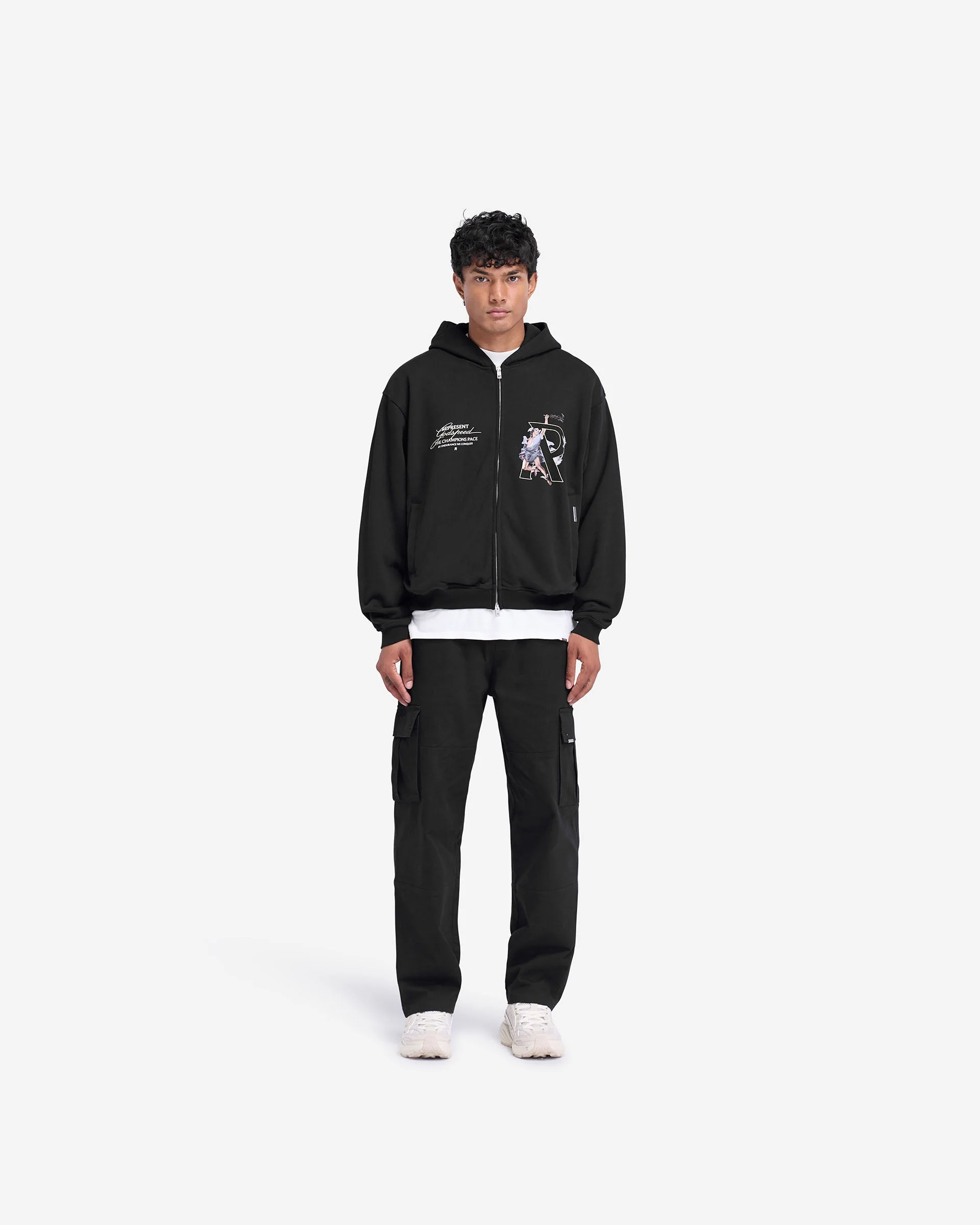 Hermes Zip Hoodie - Jet Black - Image 6