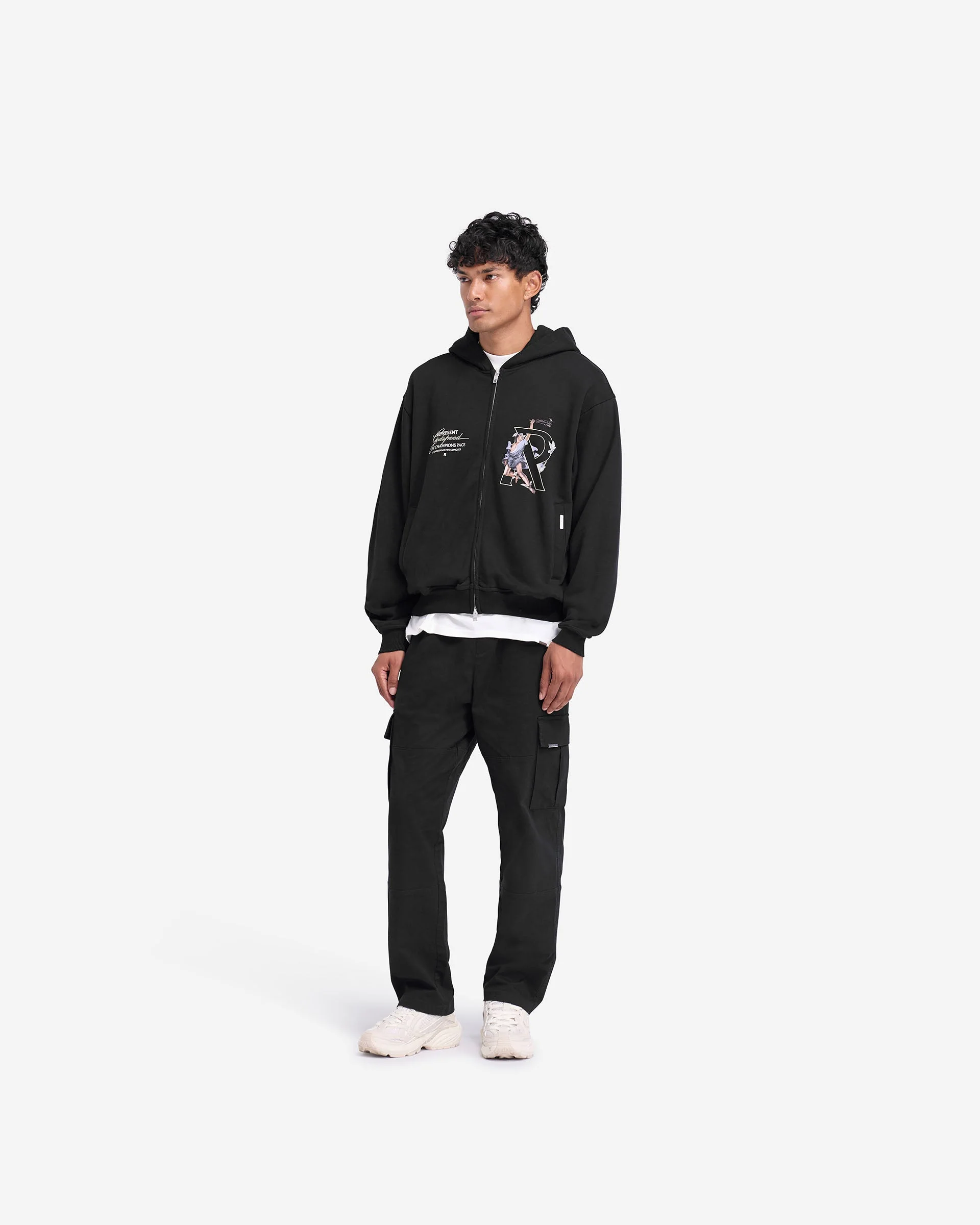 Hermes Zip Hoodie - Jet Black - Image 7