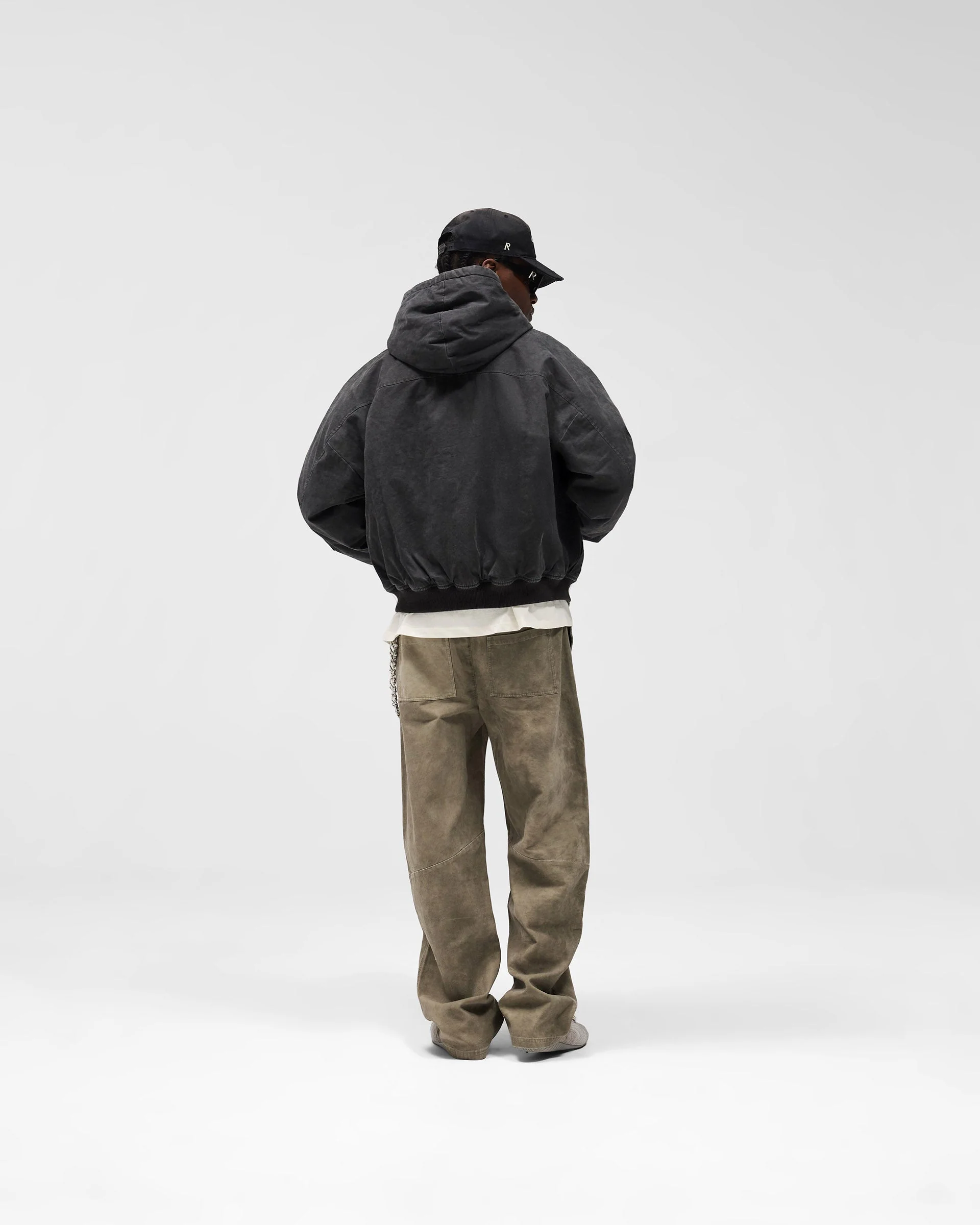 Hooded Bomber - Washed Black - Image 9