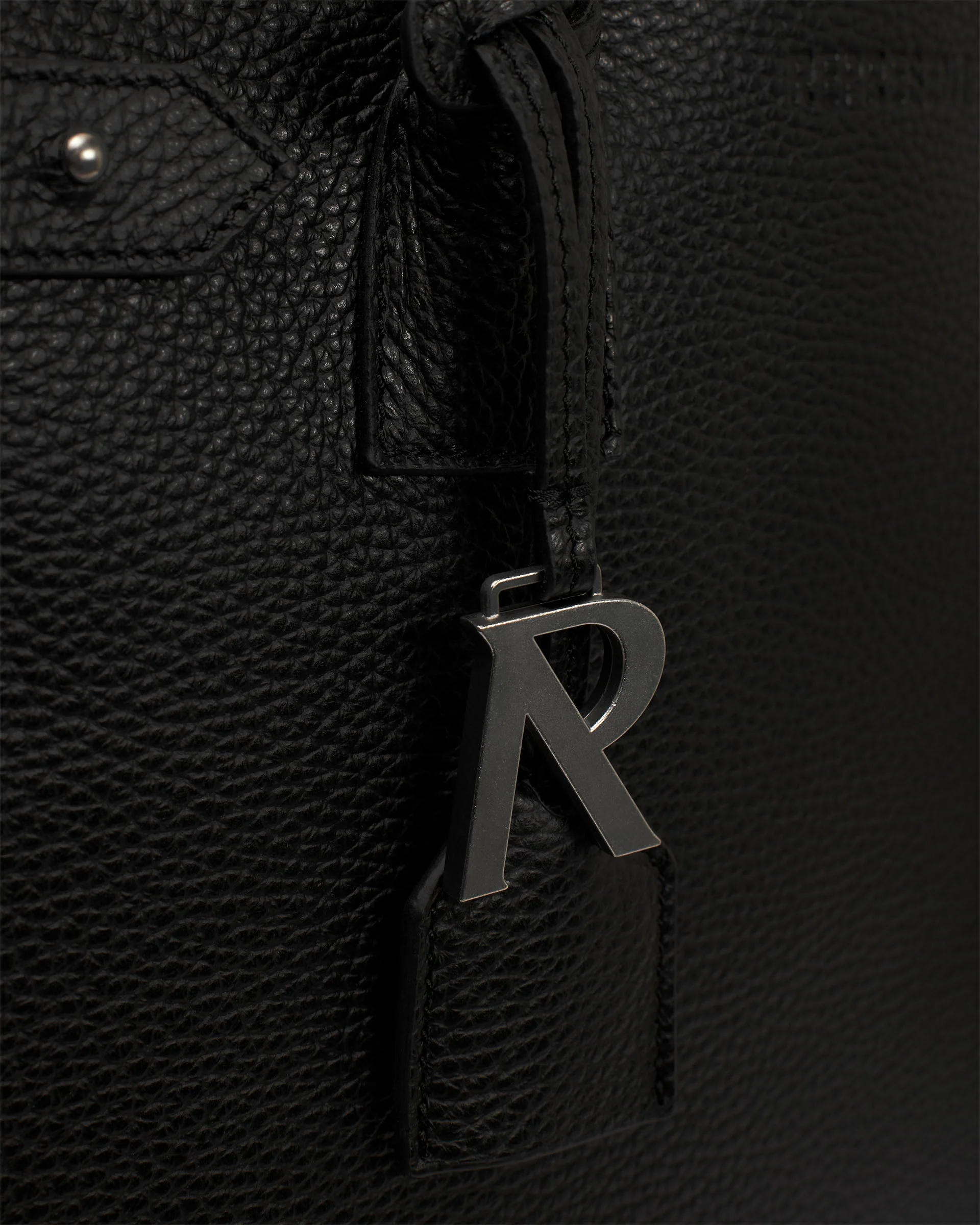 HTN XL Leather Bag - Black - Image 3
