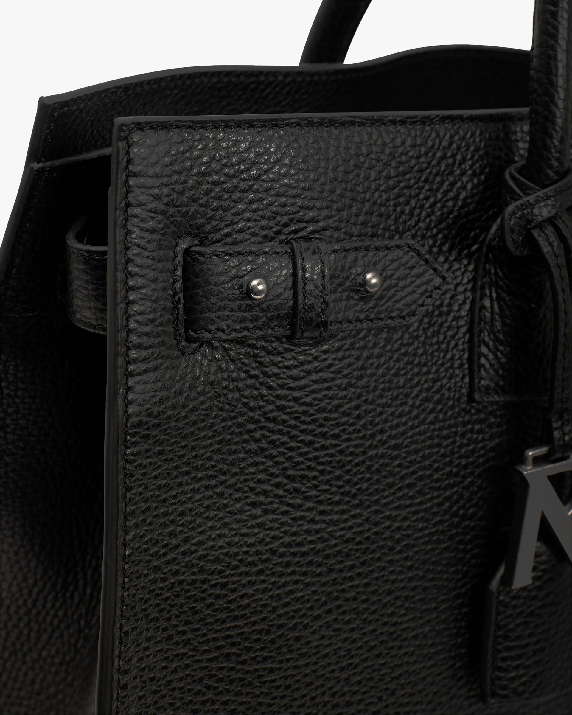 HTN XL Leather Bag - Black - Image 4
