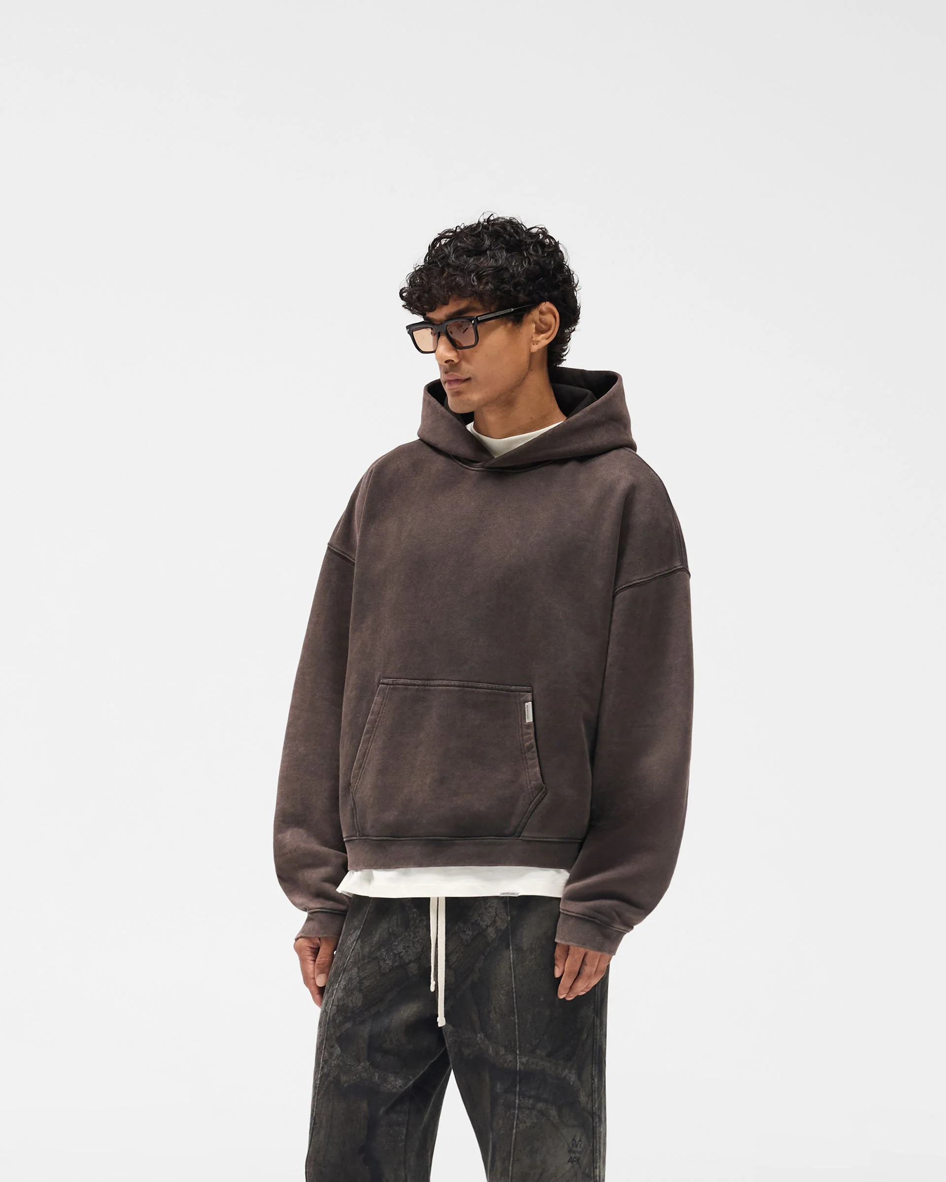 Initial Boxy Hoodie - Coffee - Image 2