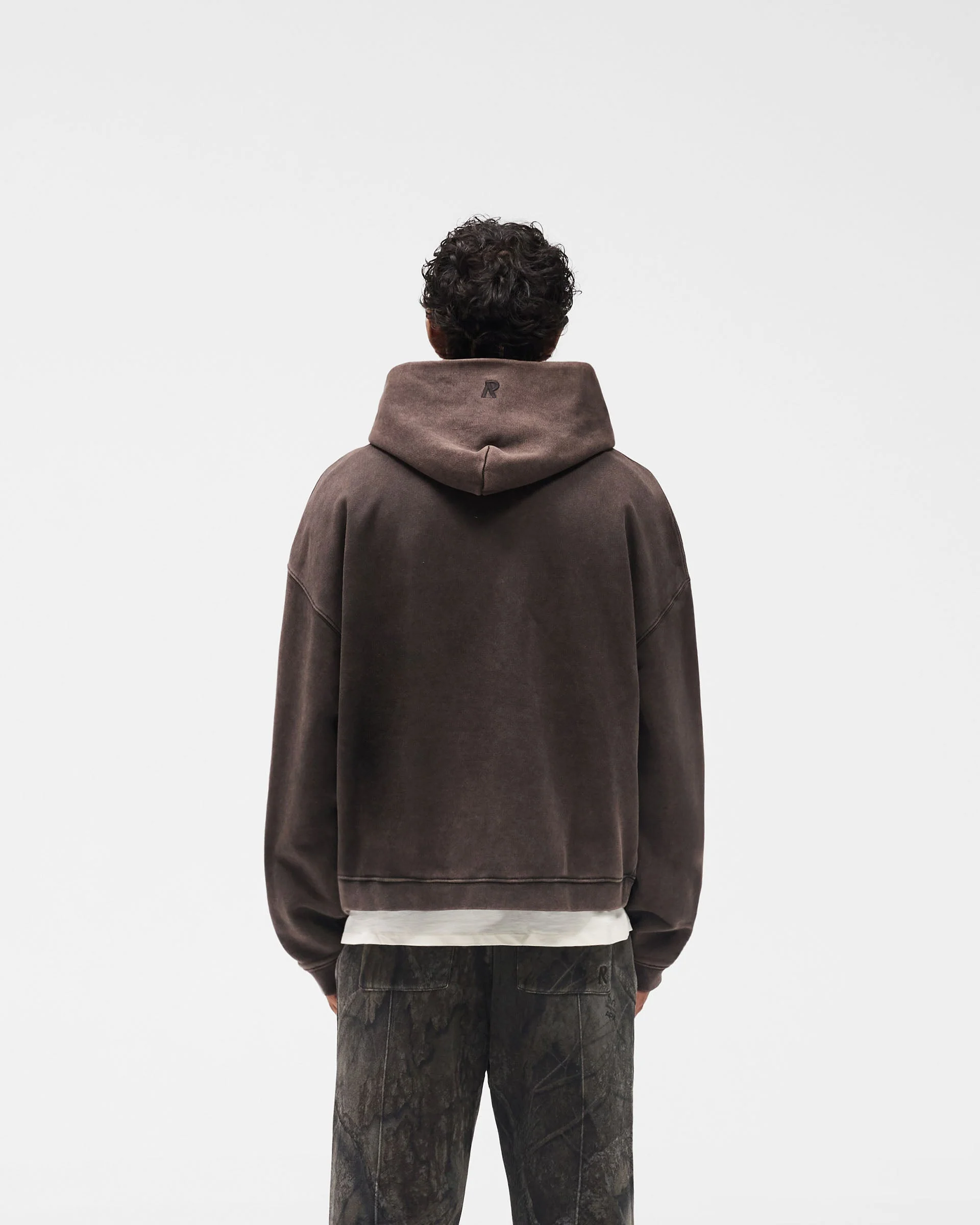 Initial Boxy Hoodie - Coffee - Image 5
