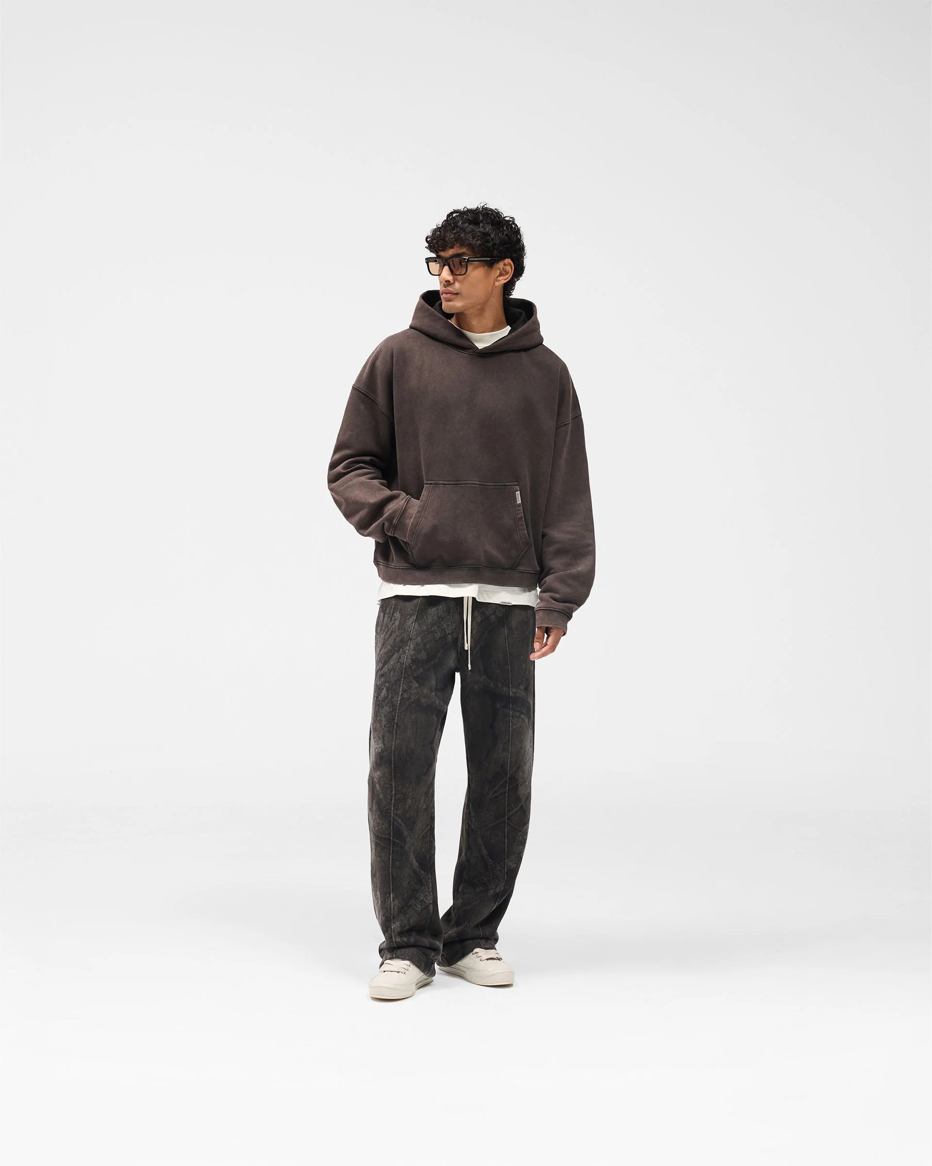 Initial Boxy Hoodie - Coffee - Image 6
