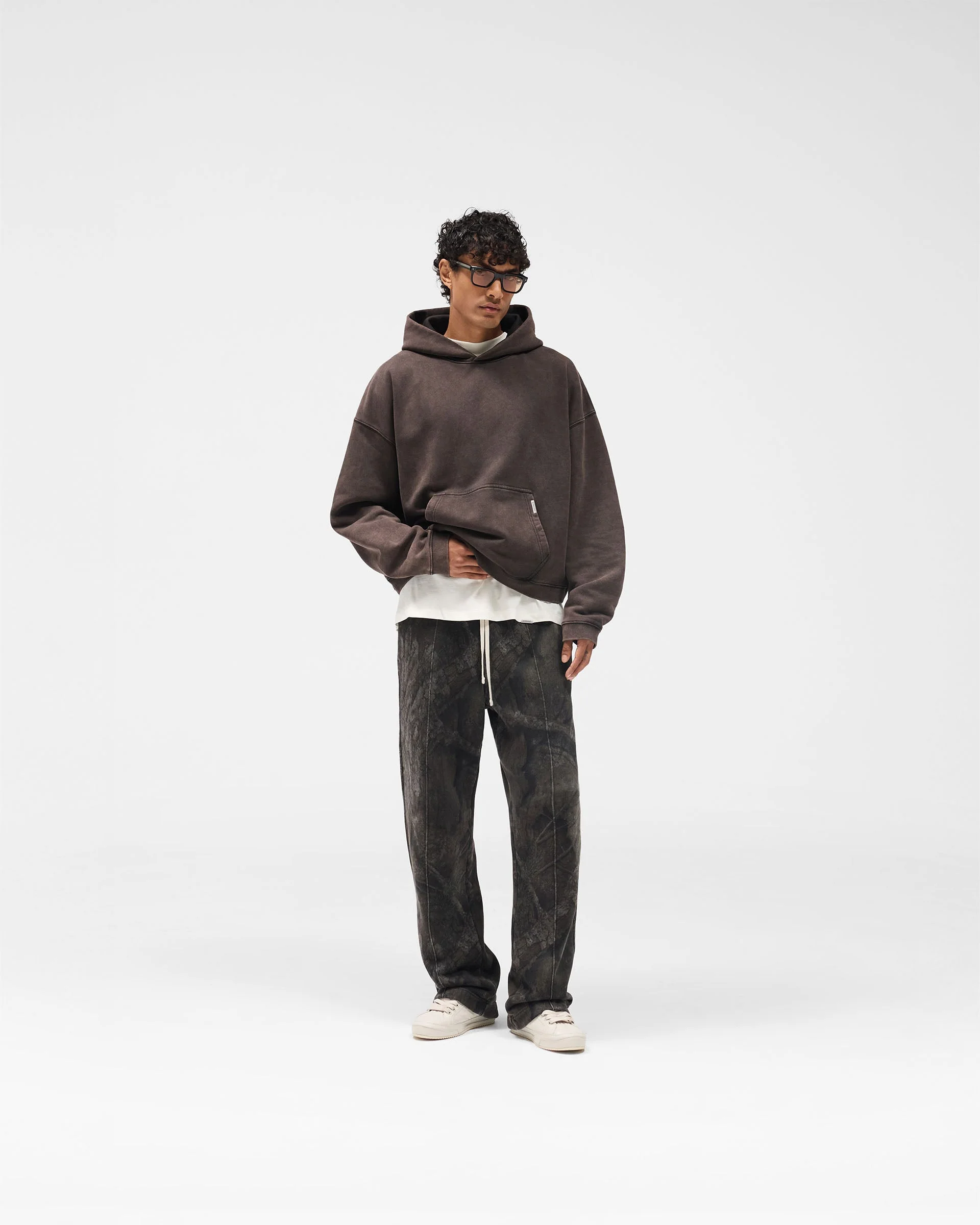 Initial Boxy Hoodie - Coffee - Image 7