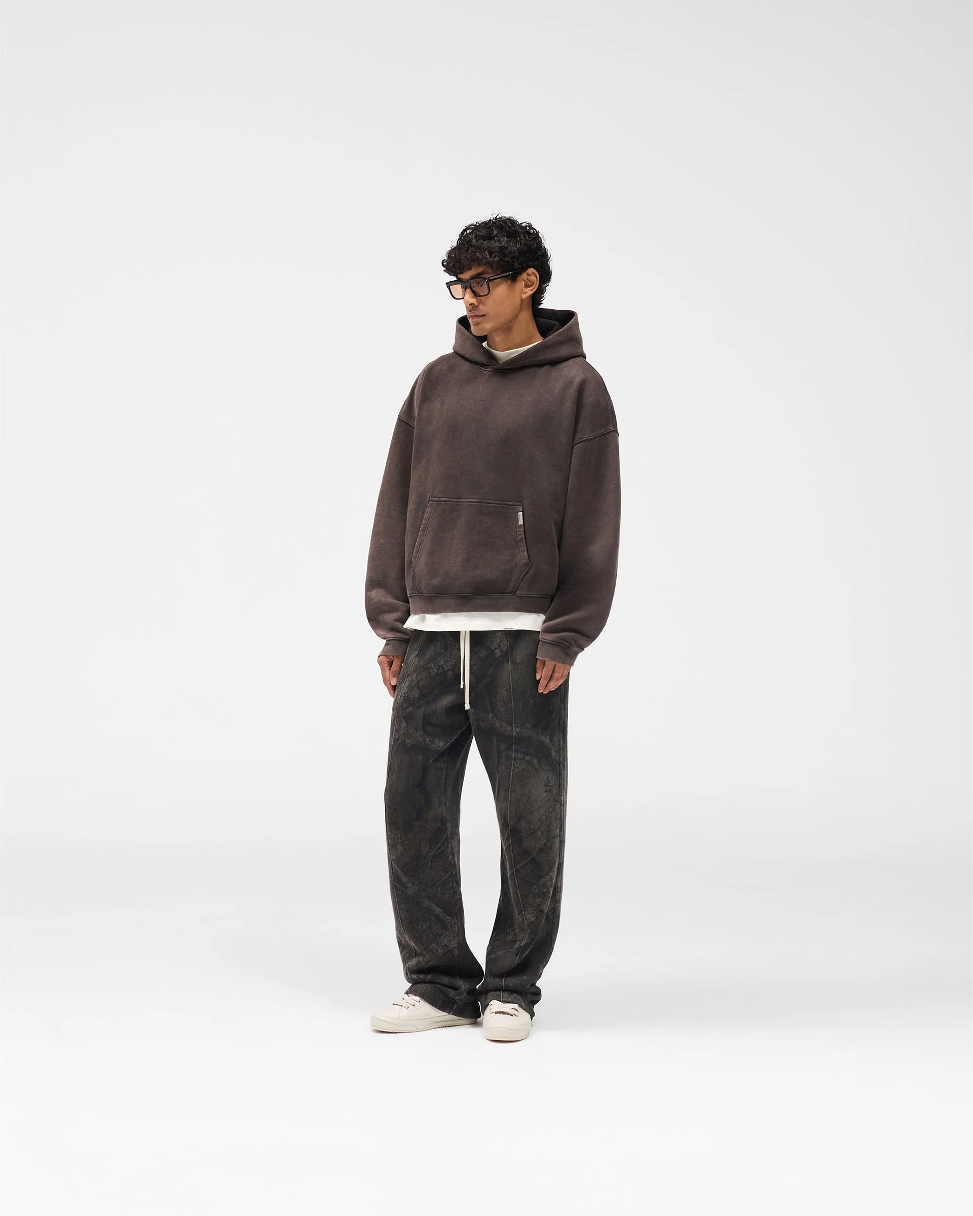 Initial Boxy Hoodie - Coffee - Image 8