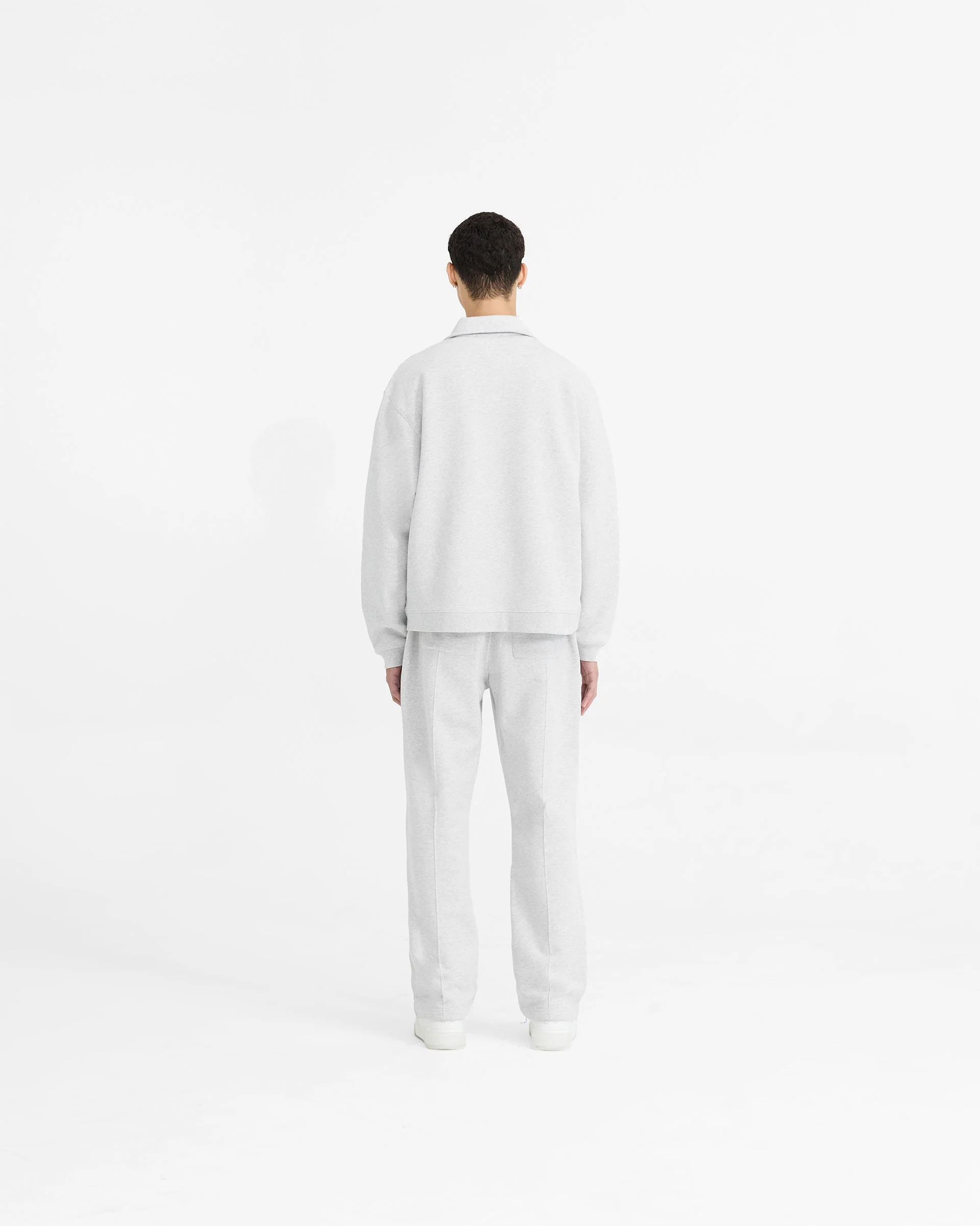 Initial Boxy Quarter Zip - Ice Grey Marl - Image 7