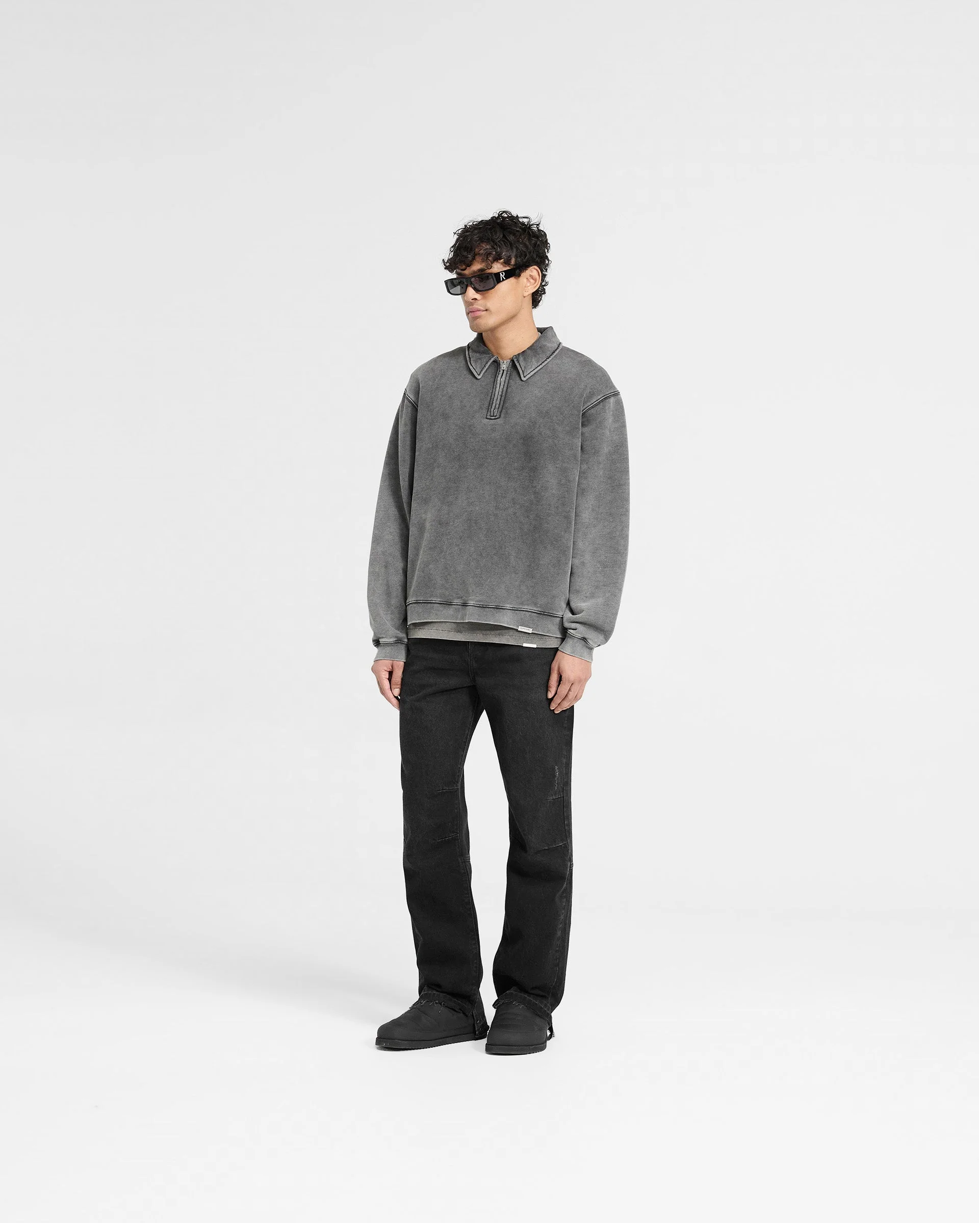 Initial Boxy Quarter Zip - Vintage Grey - Image 6