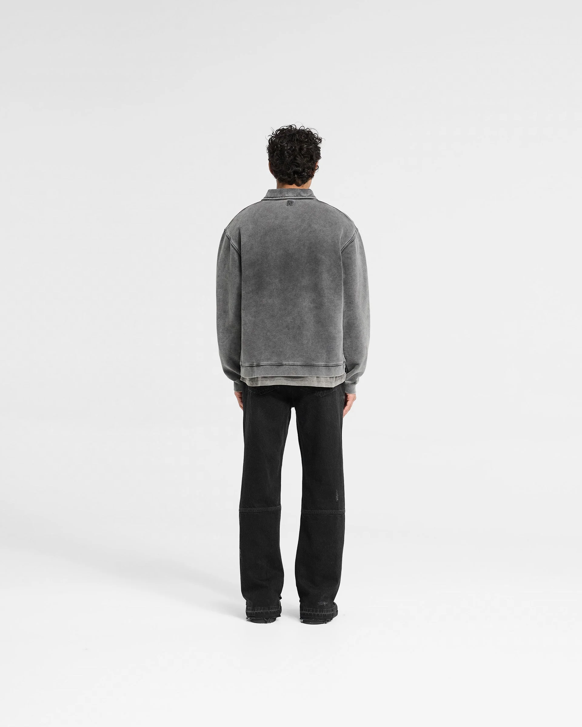 Initial Boxy Quarter Zip - Vintage Grey - Image 7