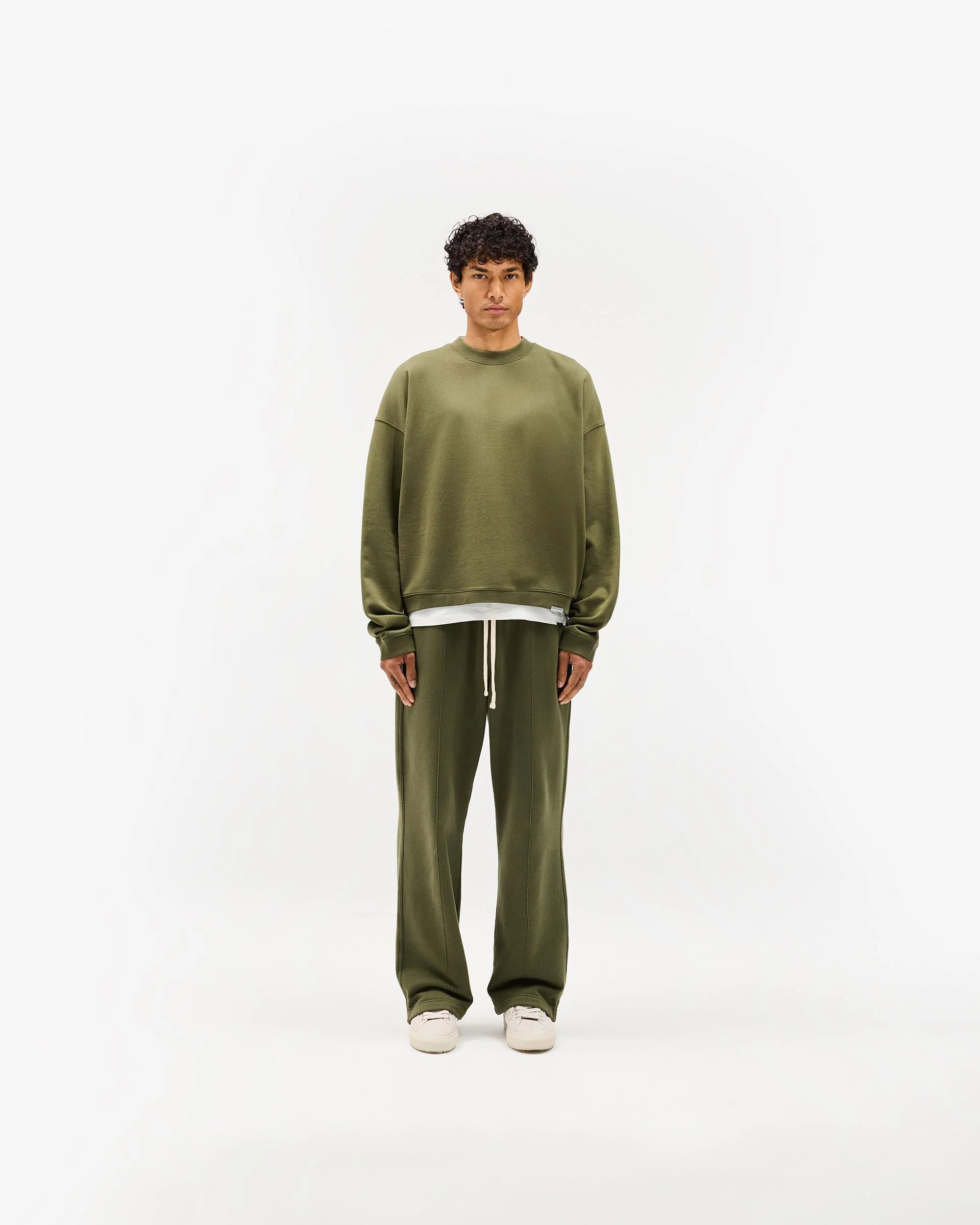 Initial Boxy Sweater - Army Green - Image 6