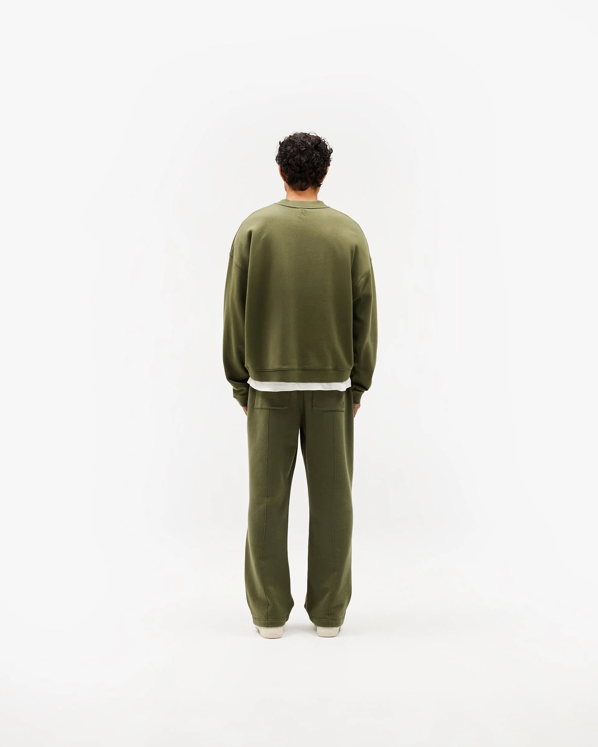Initial Boxy Sweater - Army Green - Image 8