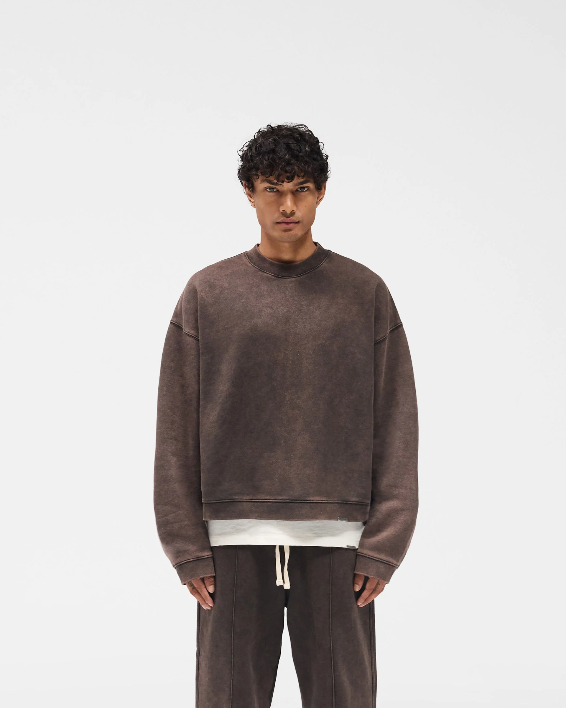 Initial Boxy Sweater - Coffee - Image 3