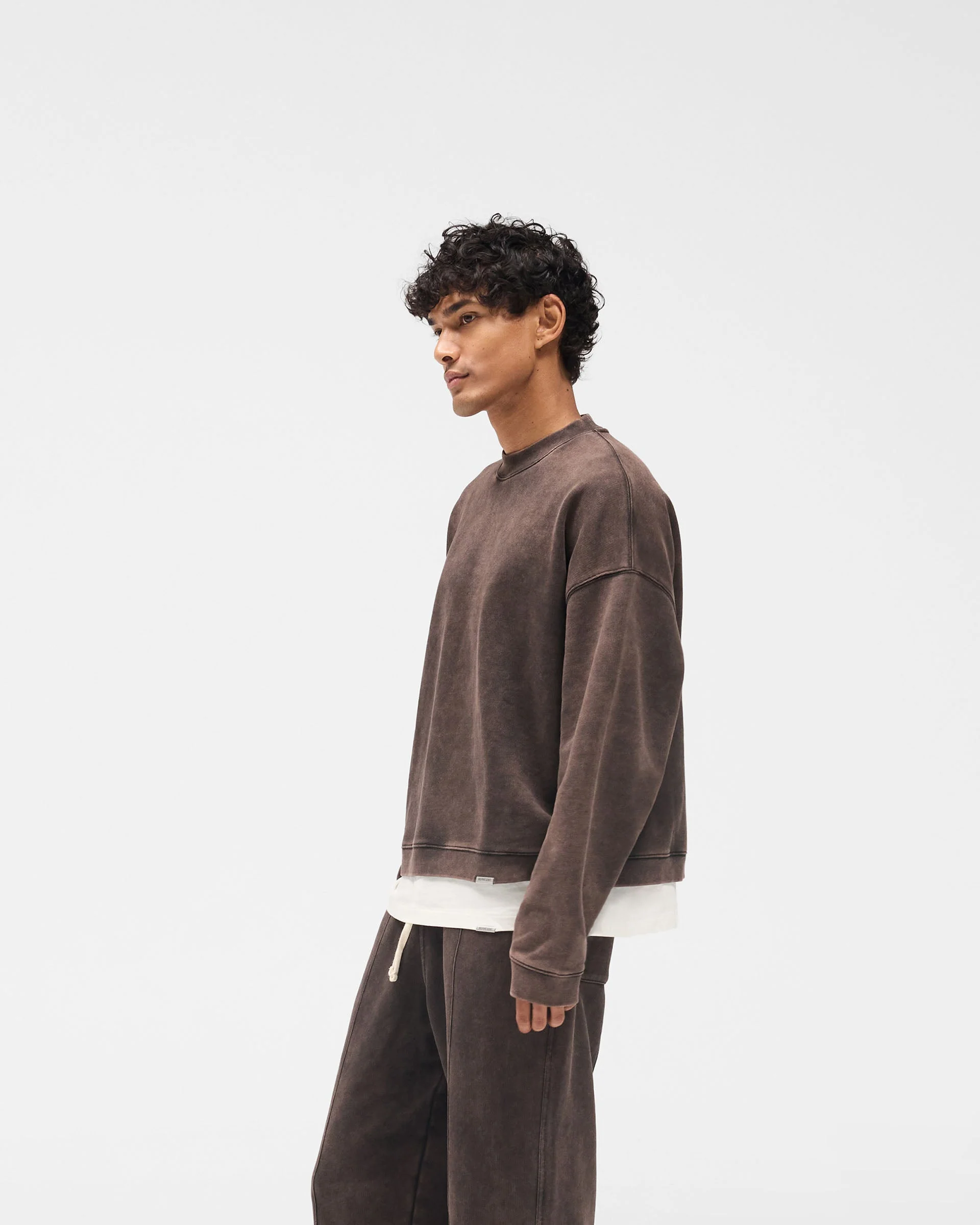Initial Boxy Sweater - Coffee - Image 4