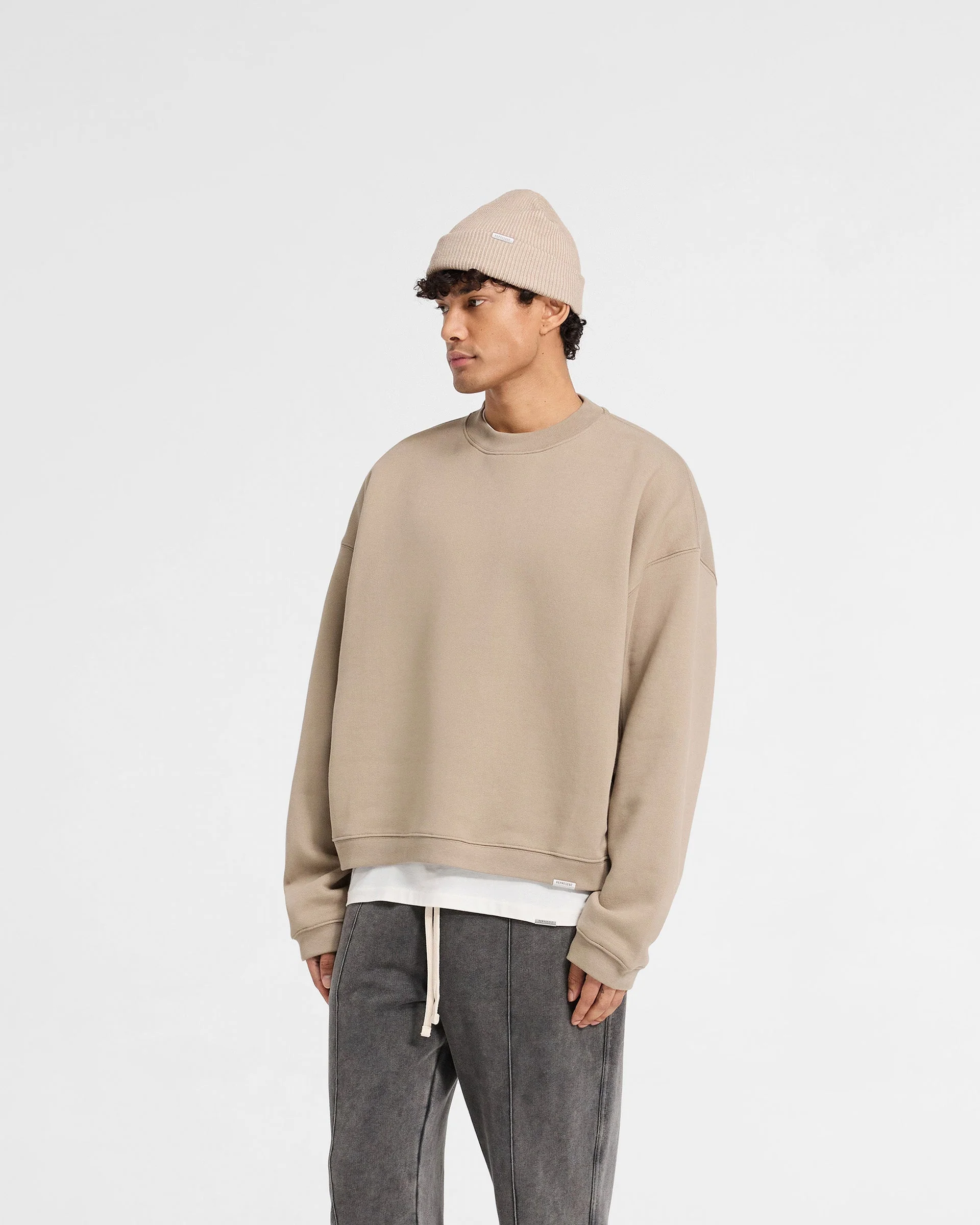 Initial Boxy Sweater - Dune - Image 2