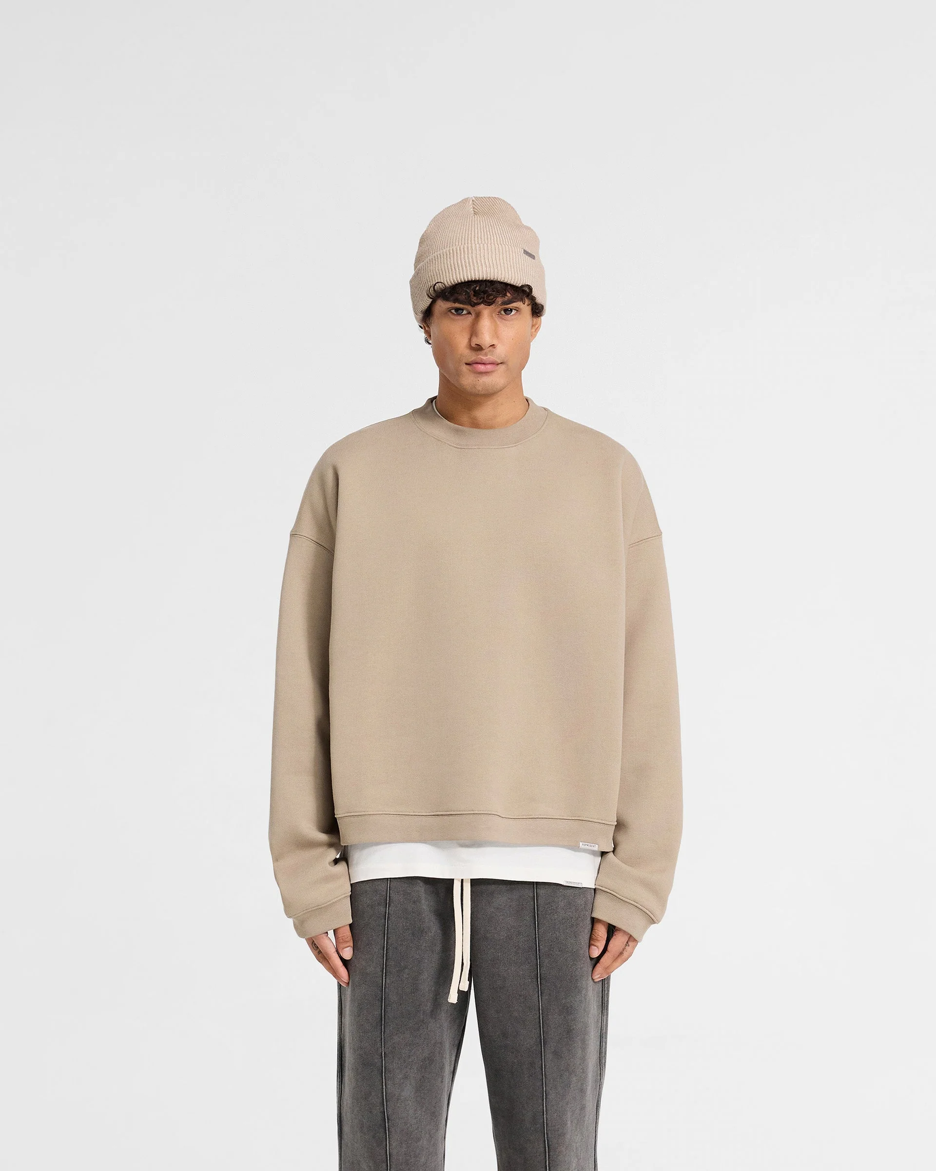 Initial Boxy Sweater - Dune - Image 3
