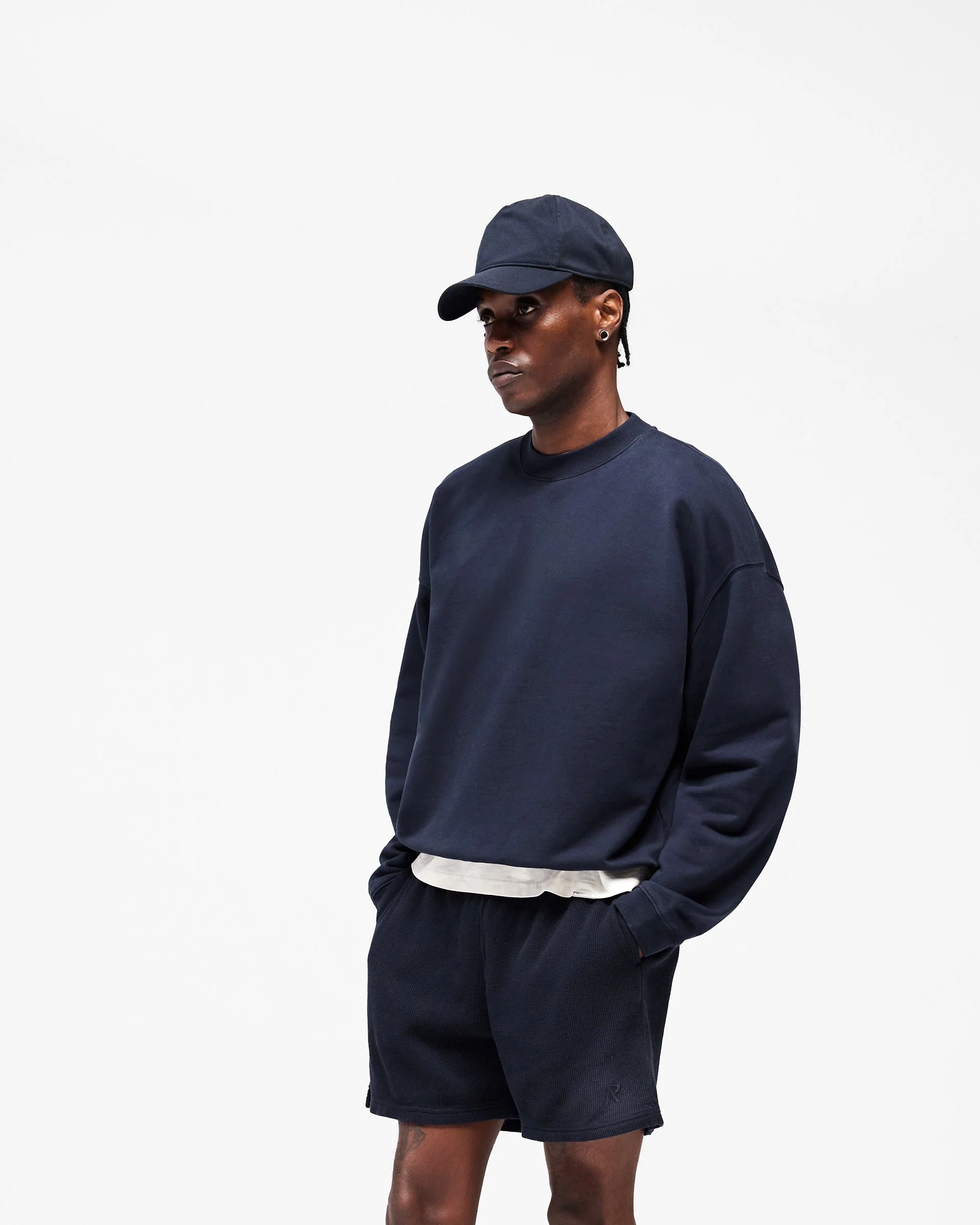 Initial Boxy Sweater - Midnight Navy - Image 4