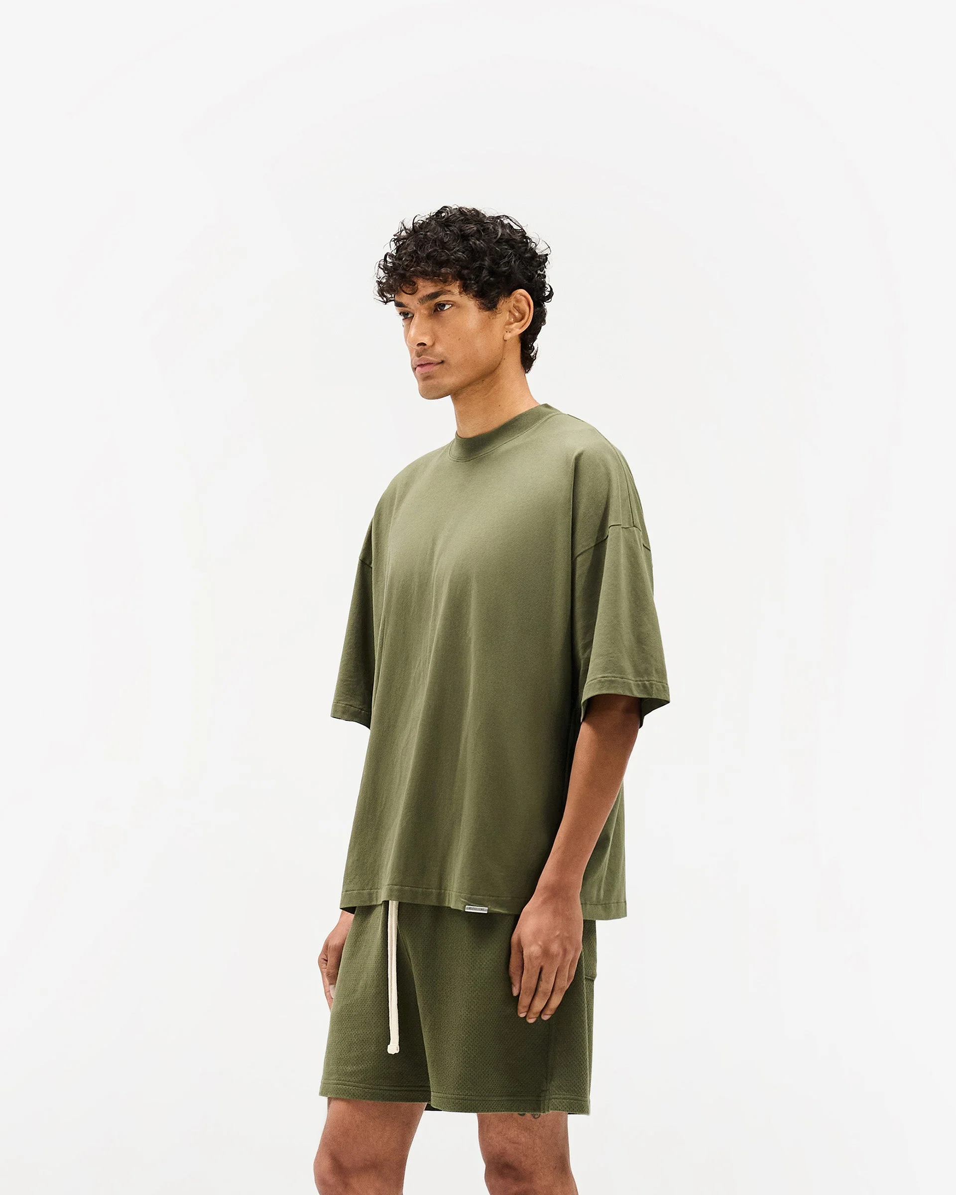 Initial Boxy T-Shirt - Army Green - Image 2