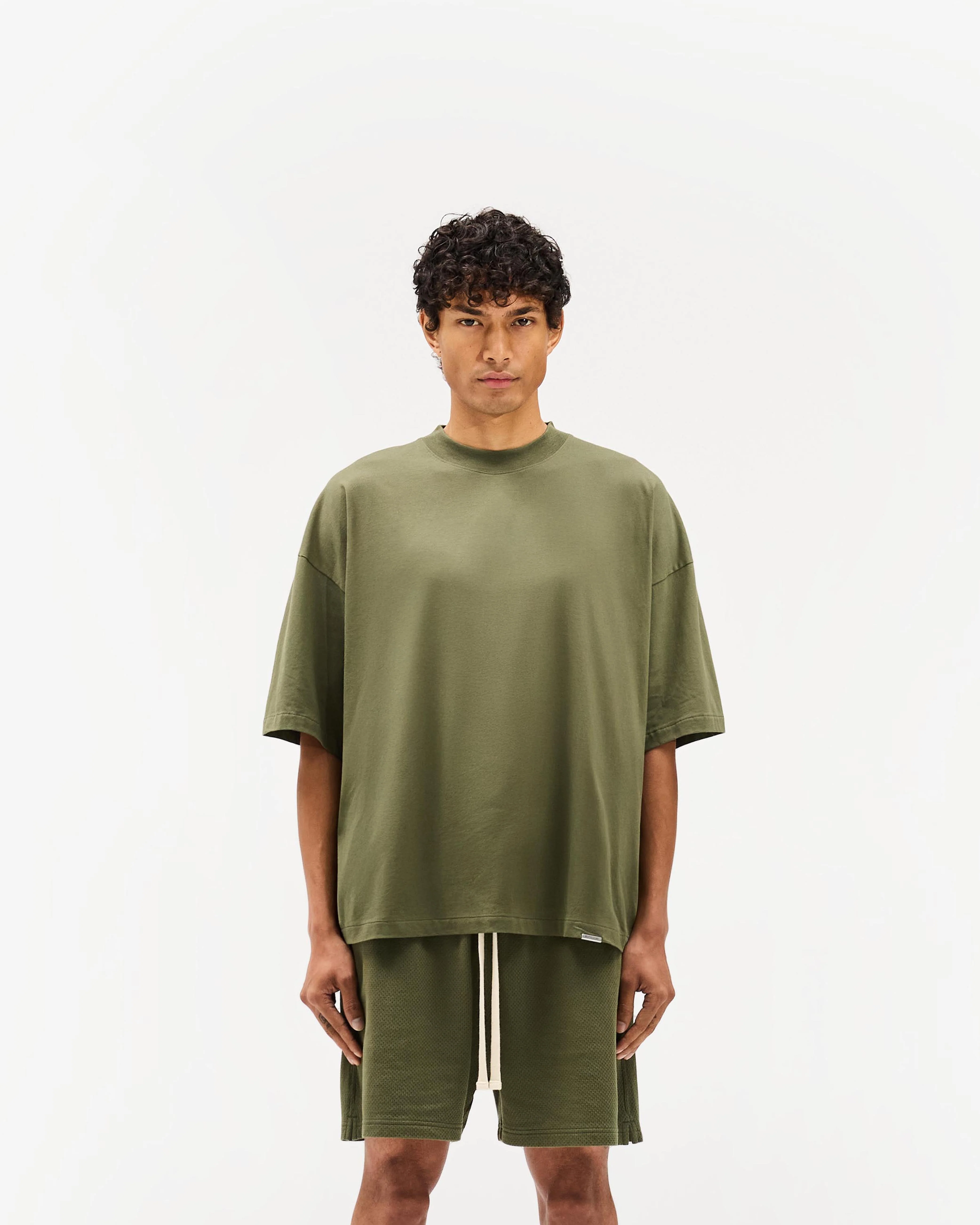 Initial Boxy T-Shirt - Army Green - Image 3