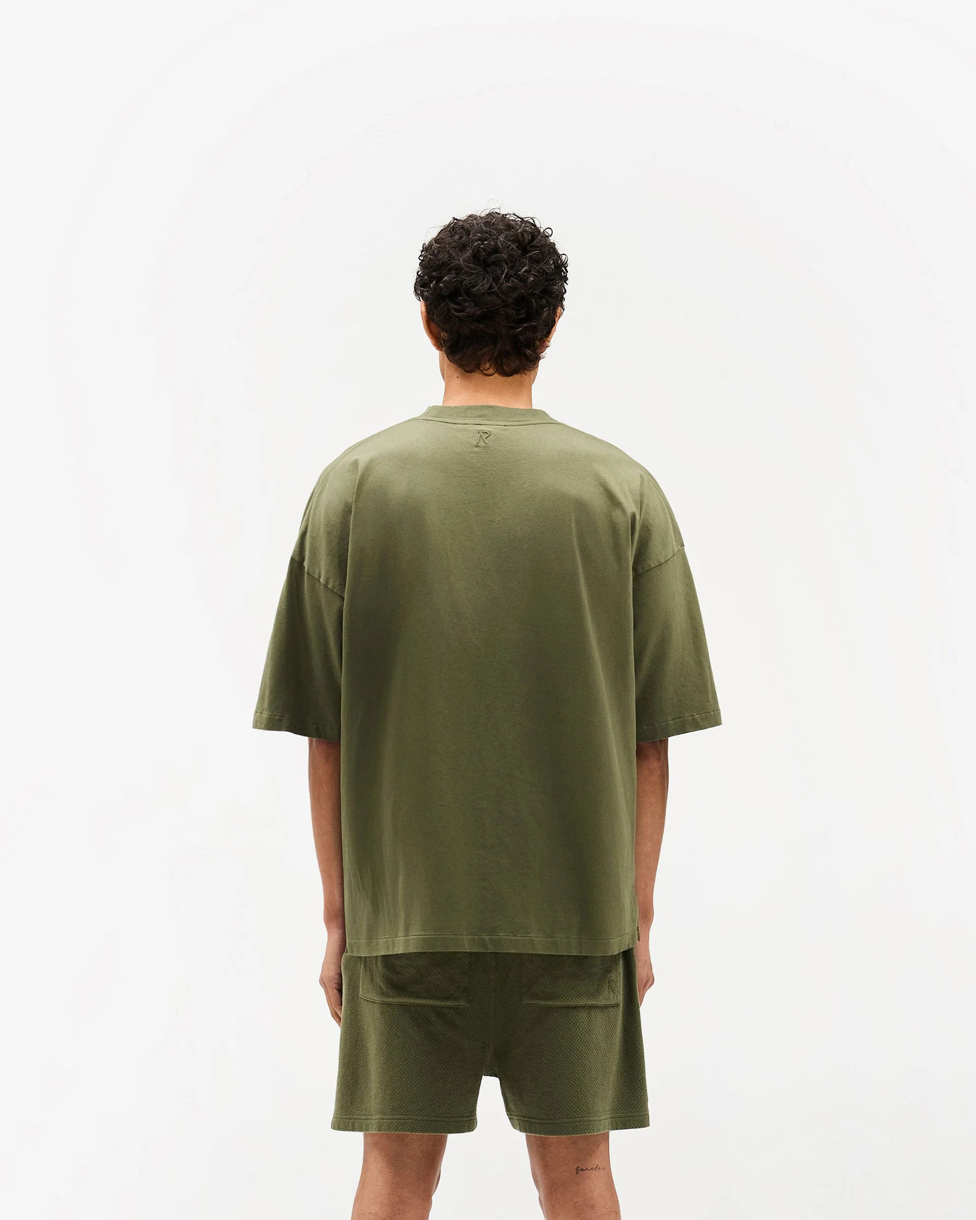 Initial Boxy T-Shirt - Army Green - Image 4