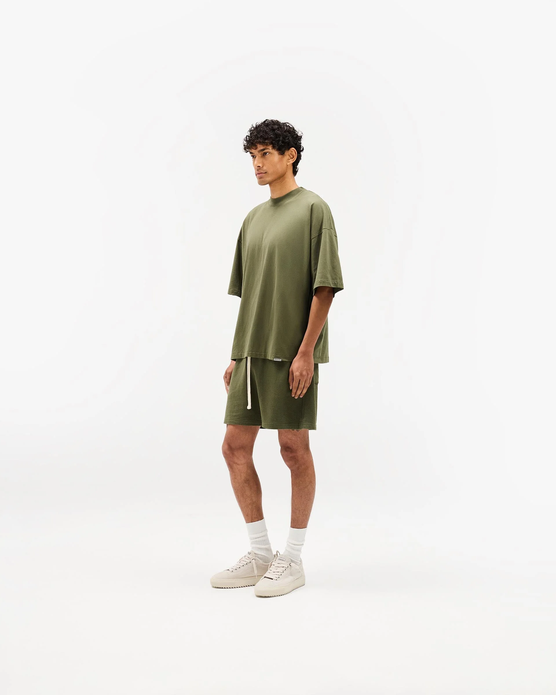 Initial Boxy T-Shirt - Army Green - Image 6
